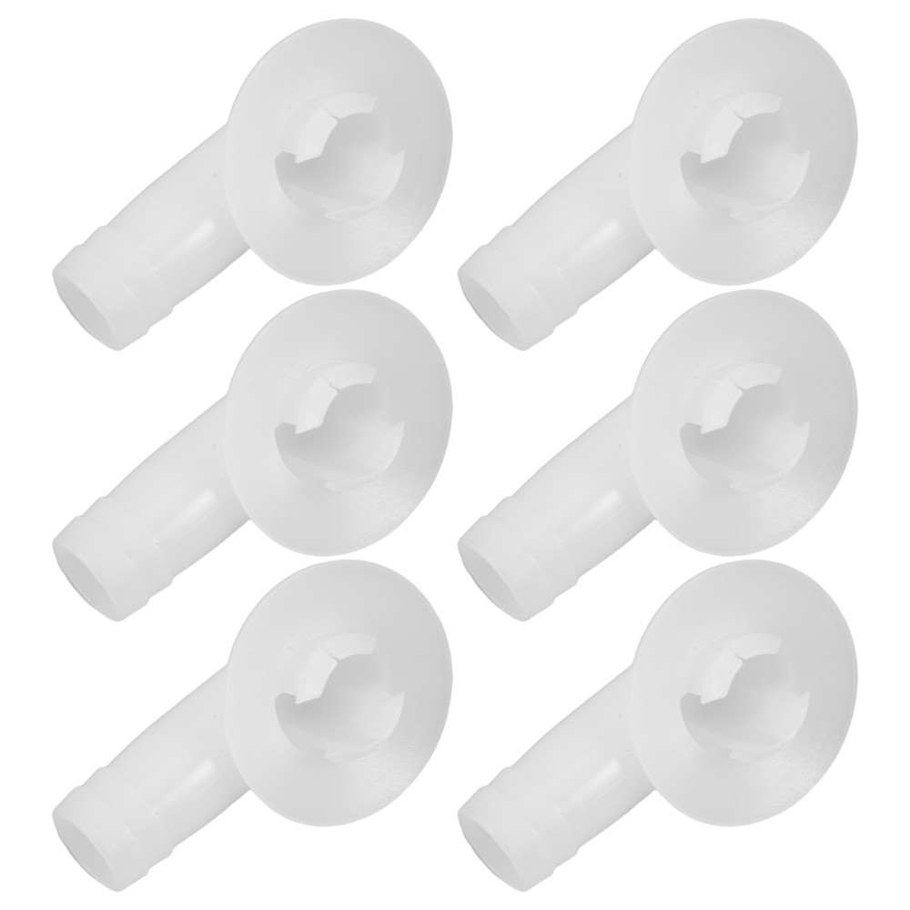6Pcs Reusable Plastic Ac Elbow Drain Fittings with Ring Seal Adapter