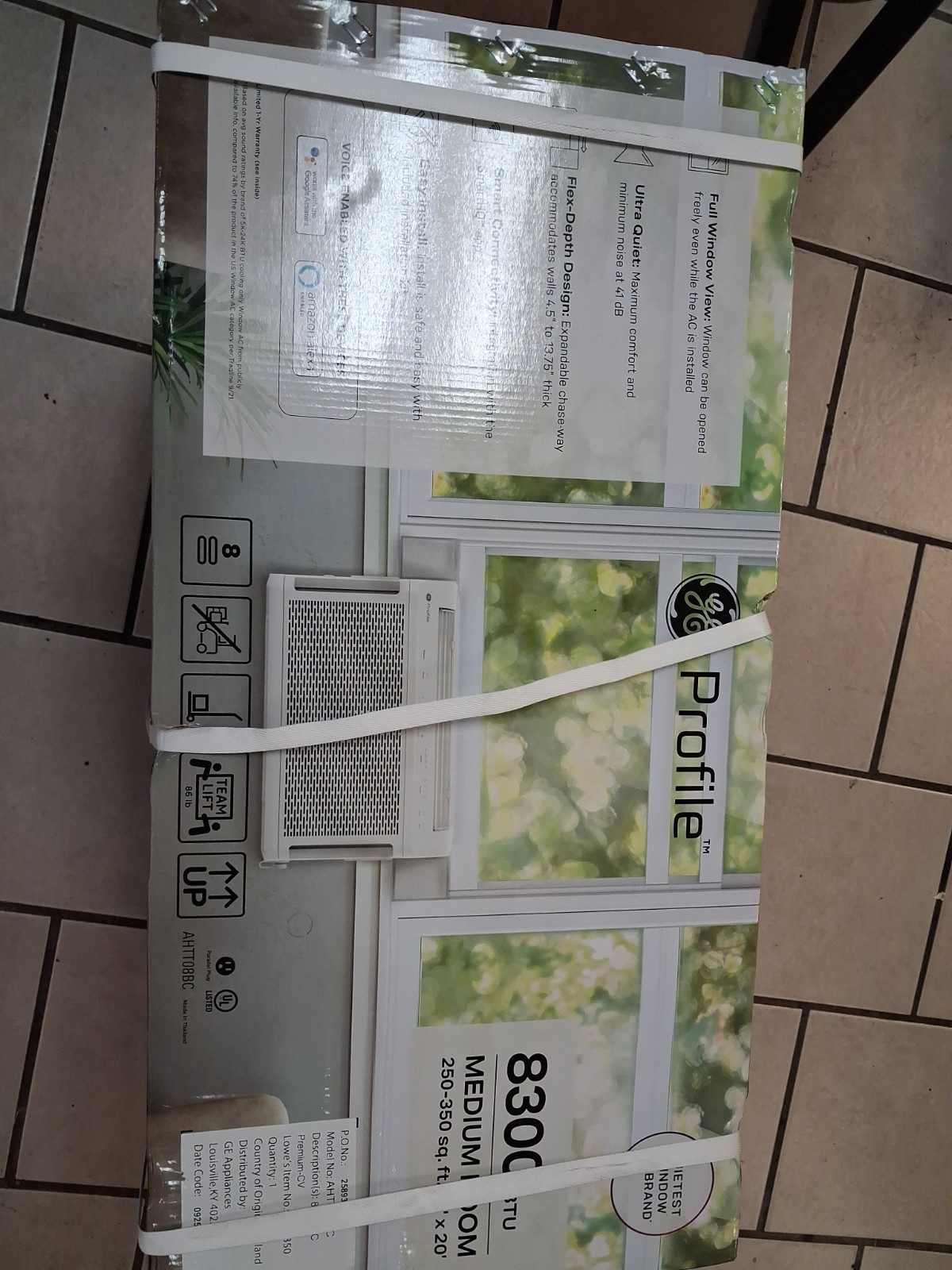GE Profile 8,300 BTU 115-Volt ClearView Ultra Quiet Window Air Conditioner NEW