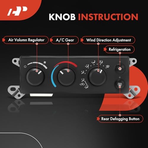 A/C Heater Climate Control Module Panel Compatible With Rear Window Defogger