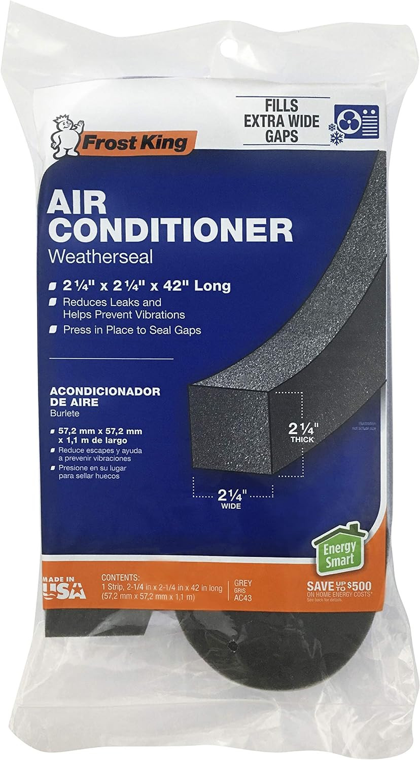 Air Conditioner Weatherseal Tape Foam Window AC Sealing Strip 42 in 2 Pack