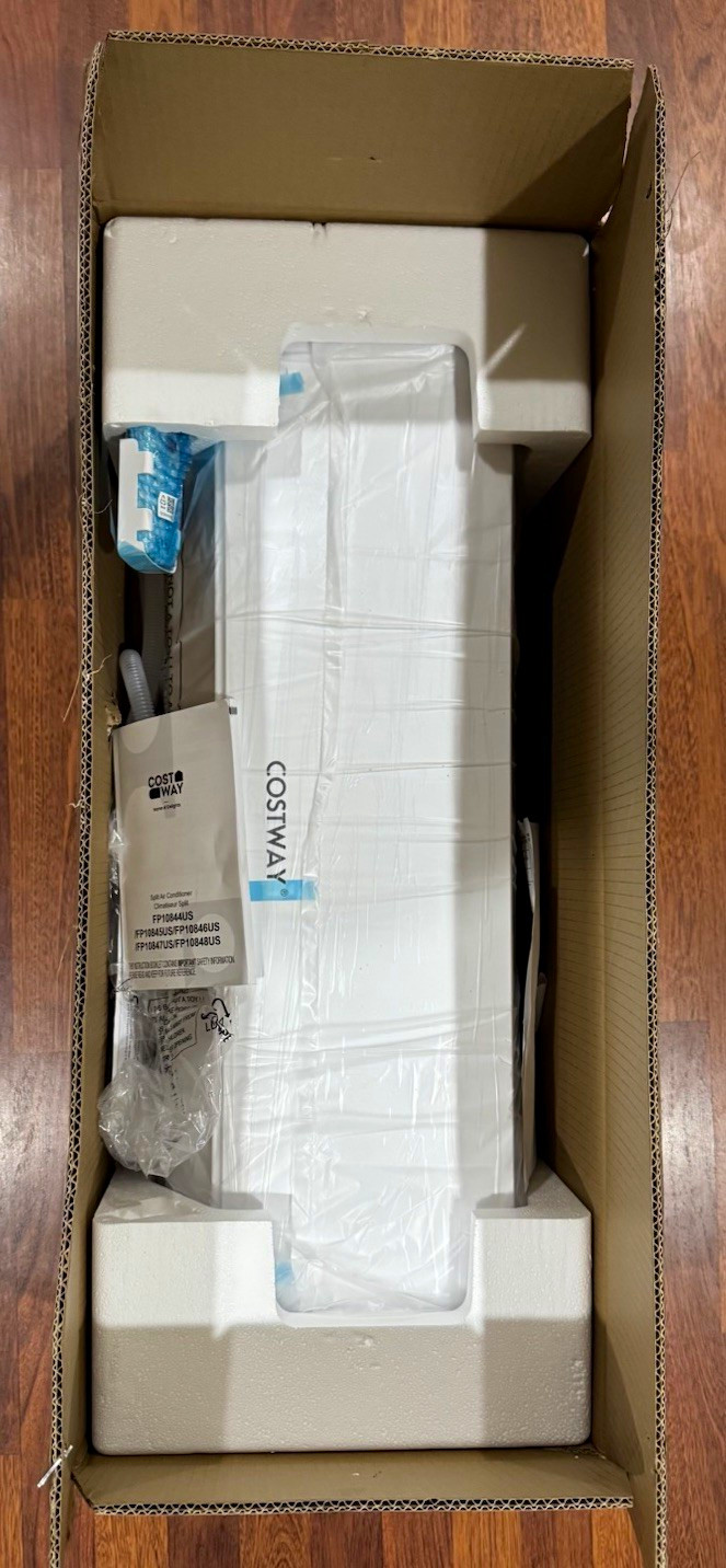 COSTWAY FP10844US 12000 BTU Wall Mount Split AC 120V White Remote Timer