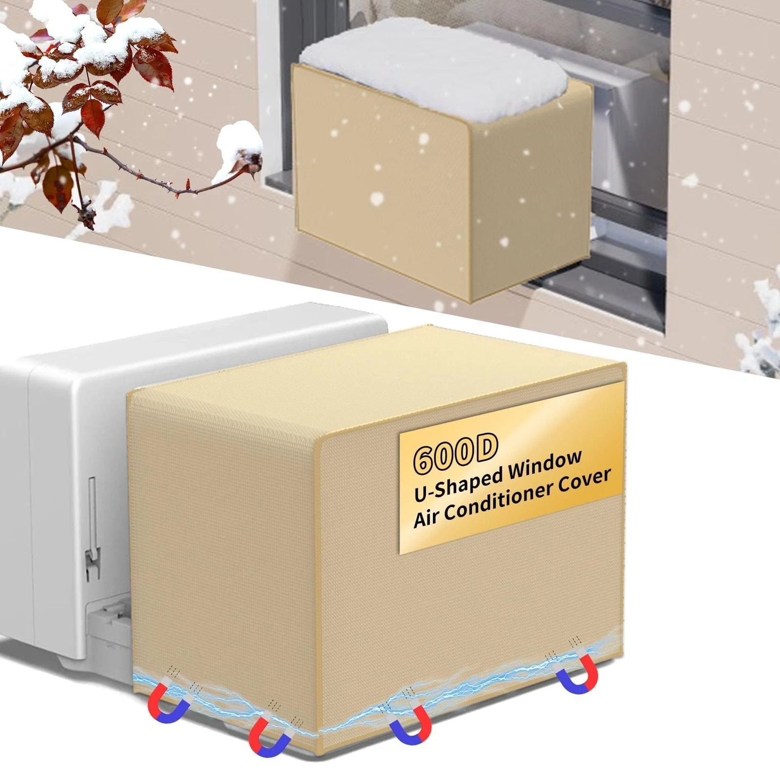 Window Air Conditioner Cover for U-Shaped Window AC Units 8,000BTU 10,000BTU ..