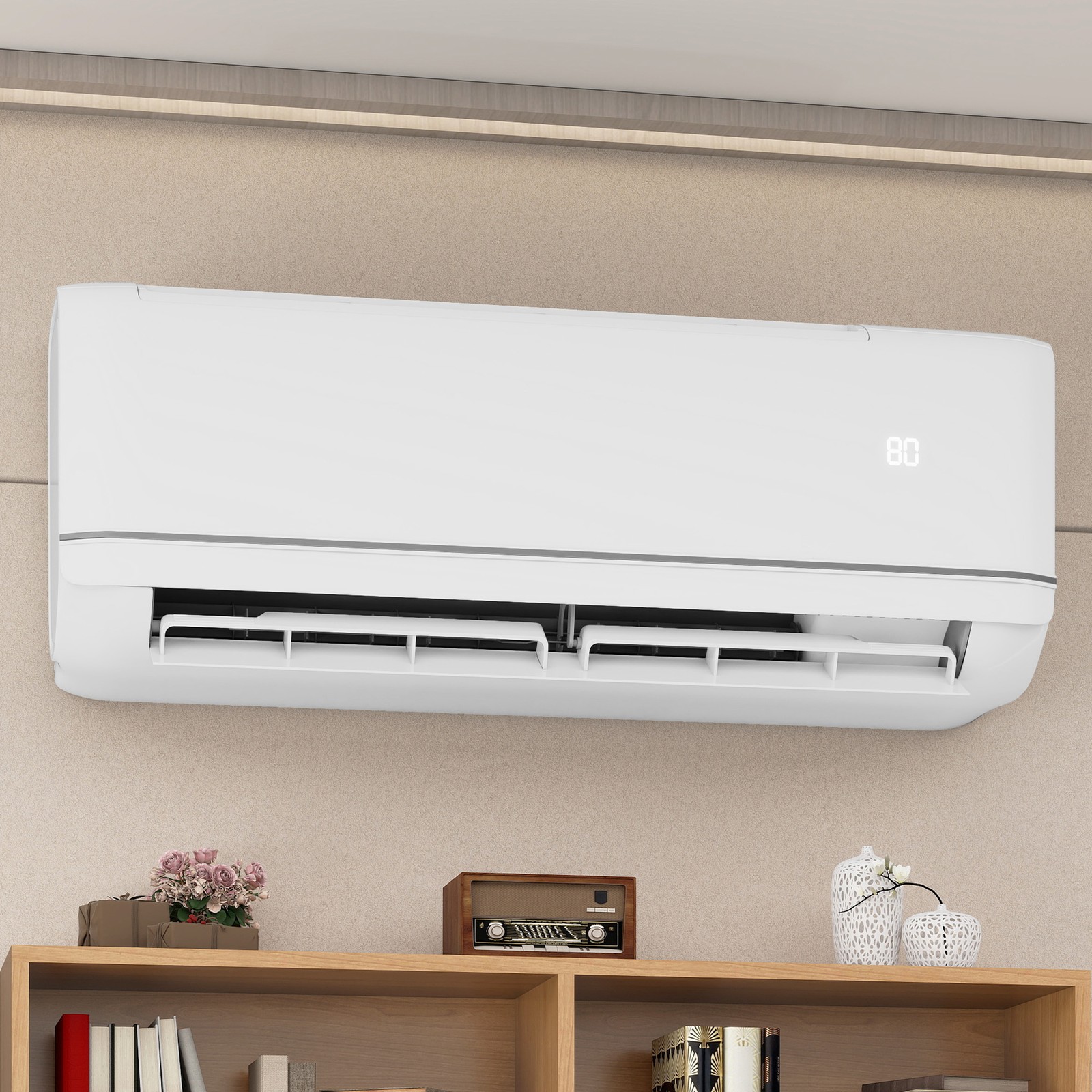 12k BTU Mini Split Air Conditioner Heat Pump System 21 SEER 220V Wifi Ductless