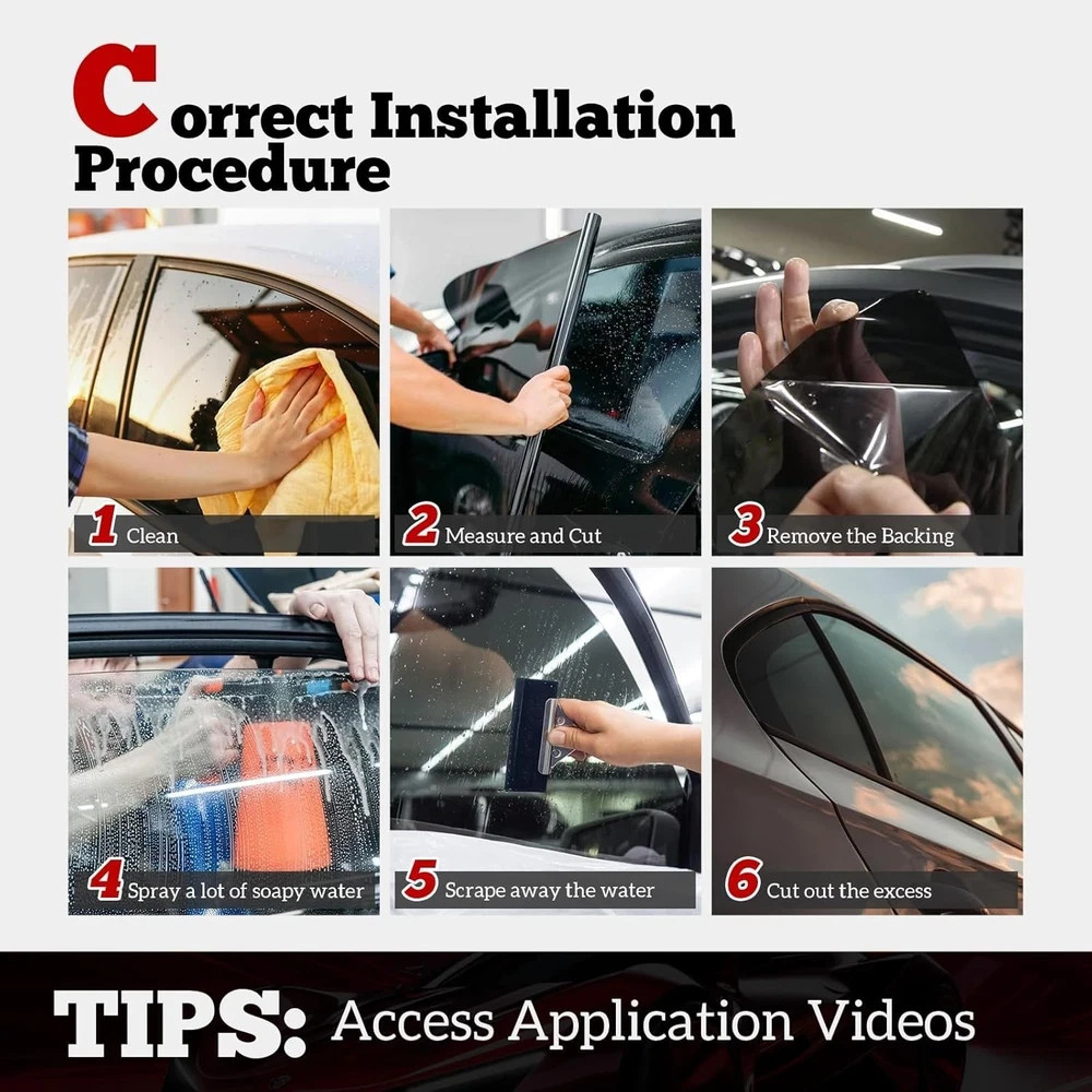 5% VLT Ceramic Car Window Tint Film (40&Prime; X 100FT) – Heat & Glare Reduction, Bloc