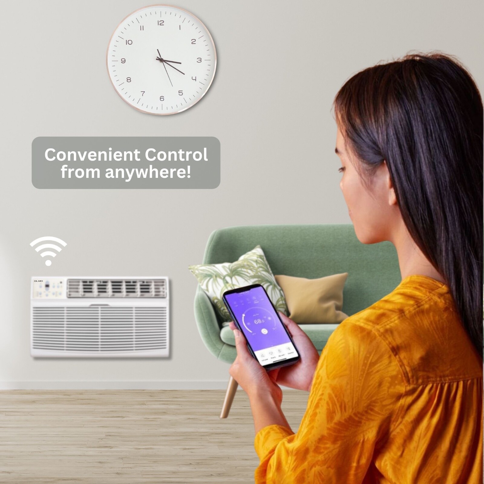 OLMO 12000 BTU 230V Through the Wall Air Conditioner Heating and Cooling – WiFi