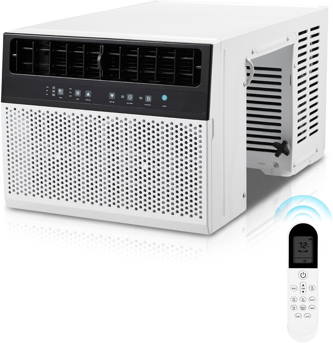 AC Window Unit 10000BTU Ultra Quiet 38dB U-Shaped AC Cools 250 Sq.Ft Remote