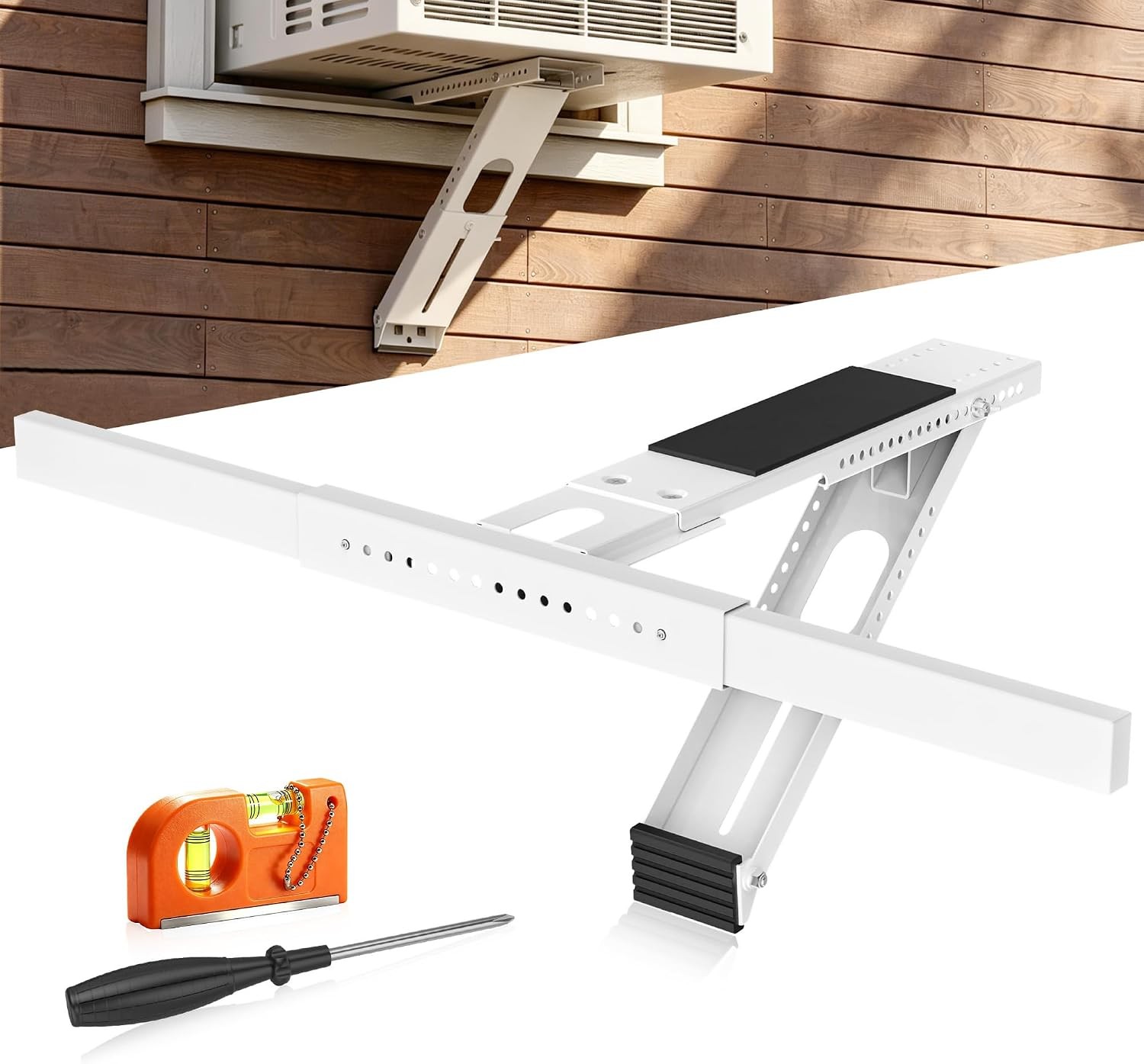 No Drilling Window AC Bracket,HVAC Brackets Fits Single & Double-Hung Windows