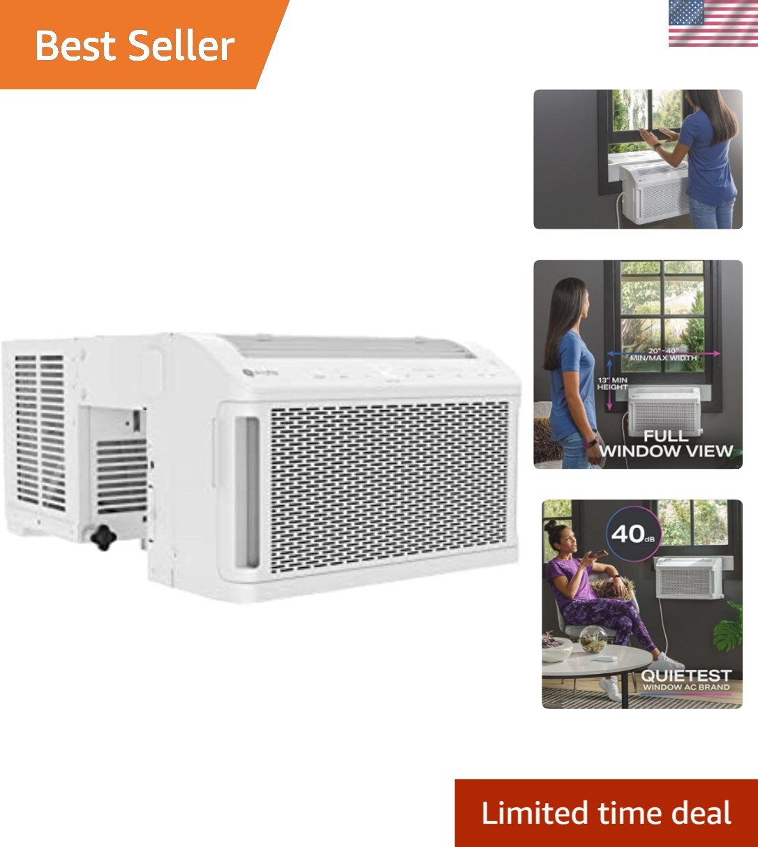 Ultra Quiet 10,300 BTU Inverter Air Conditioner for Medium Rooms – WiFi Control