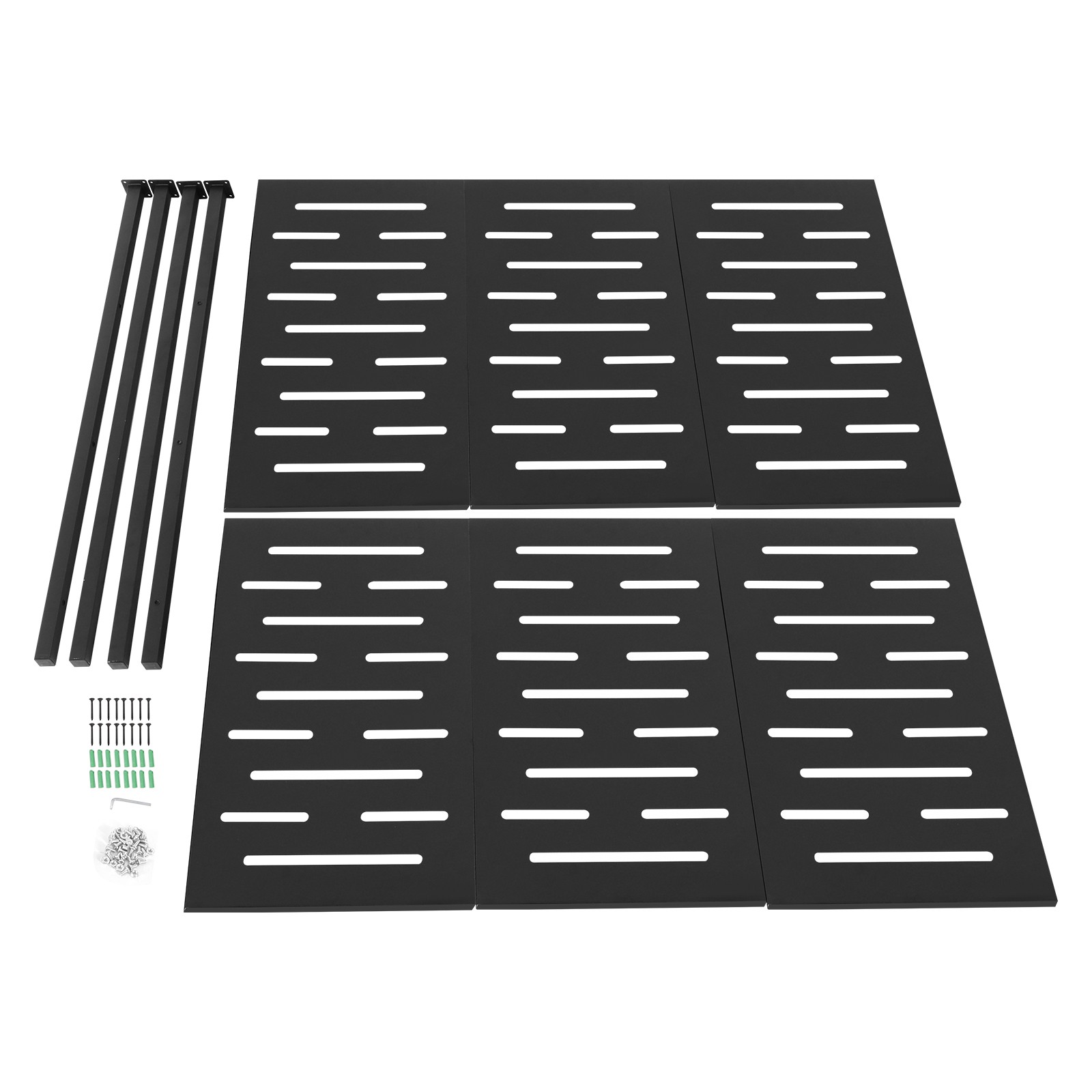 42x44in Black AC Unit Fence Outdoor Iron Enclosure for Privacy & Protection