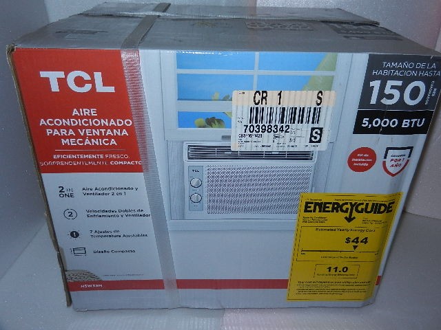 new no warranty TCL H5W33M 5000 BTU Room window Air Conditioner 100 – 150 sq. ft