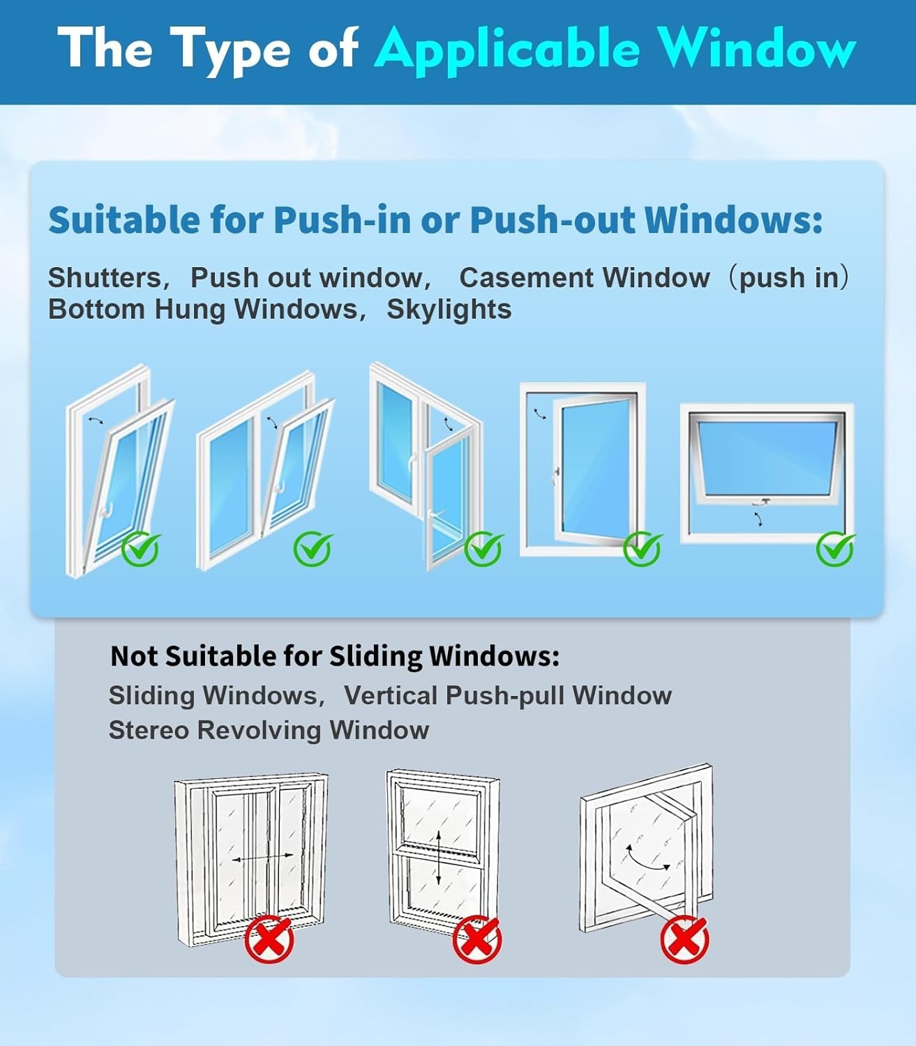 Portable AC Window Seal Kit 400CM 157&Prime; – Universal No-Drill Window Vent for C…