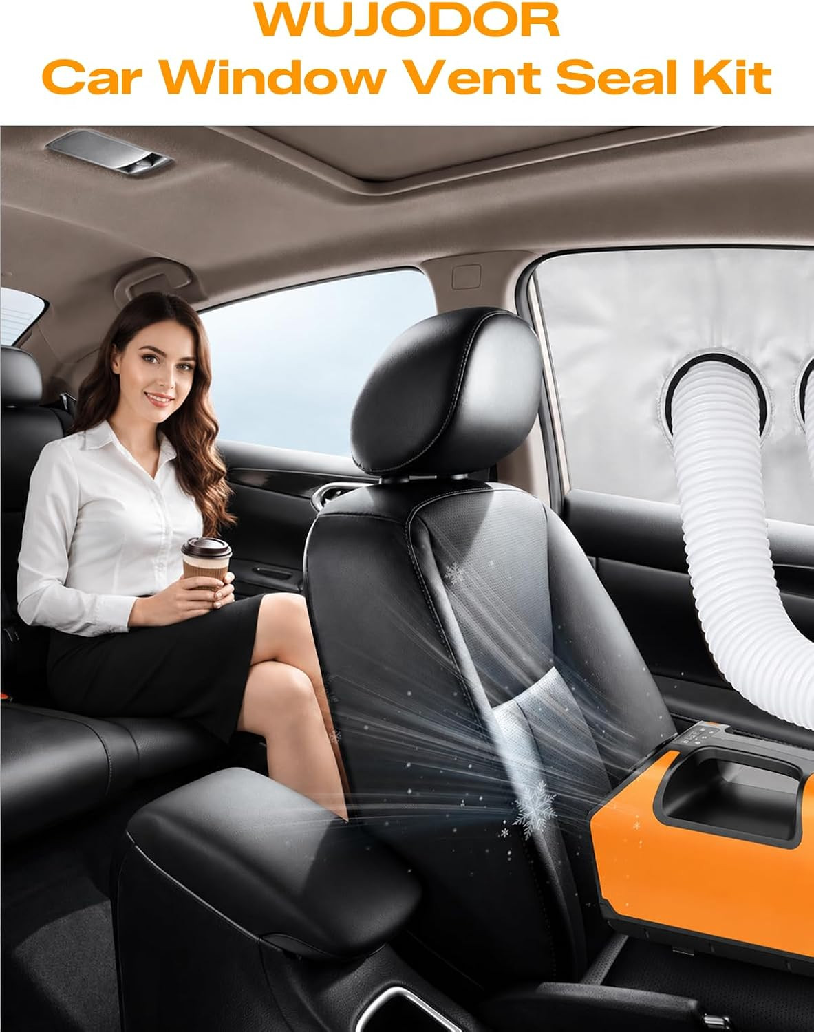 Portable Air Conditioner Window Kit – Car Window Vent Seal Kit for AC/Dryer | Fi
