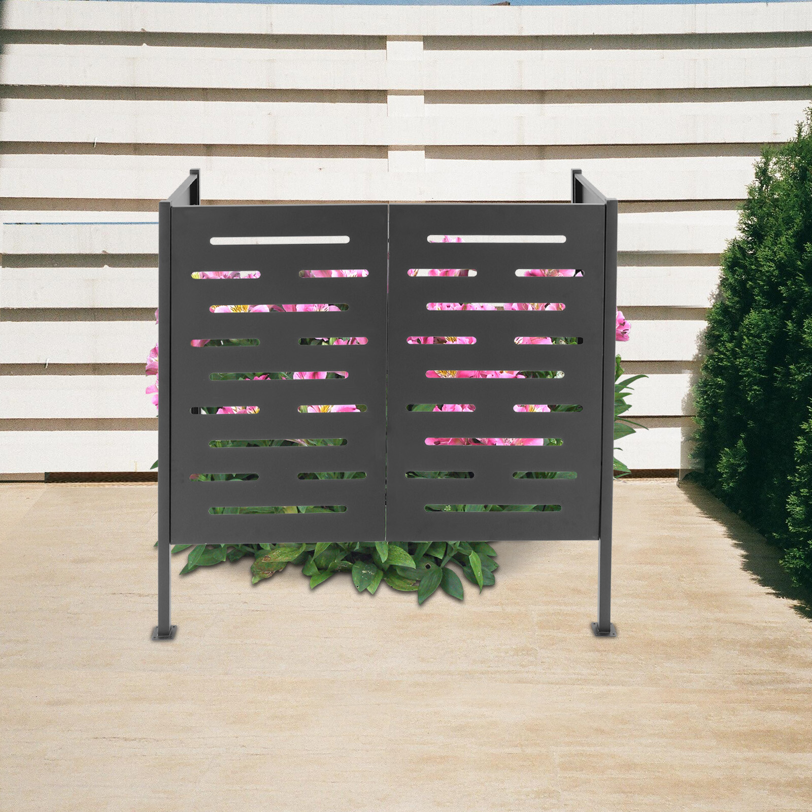 Air Conditioner Fence, Iron Outdoor Equipment Enclosure, Outside Privacy Fence