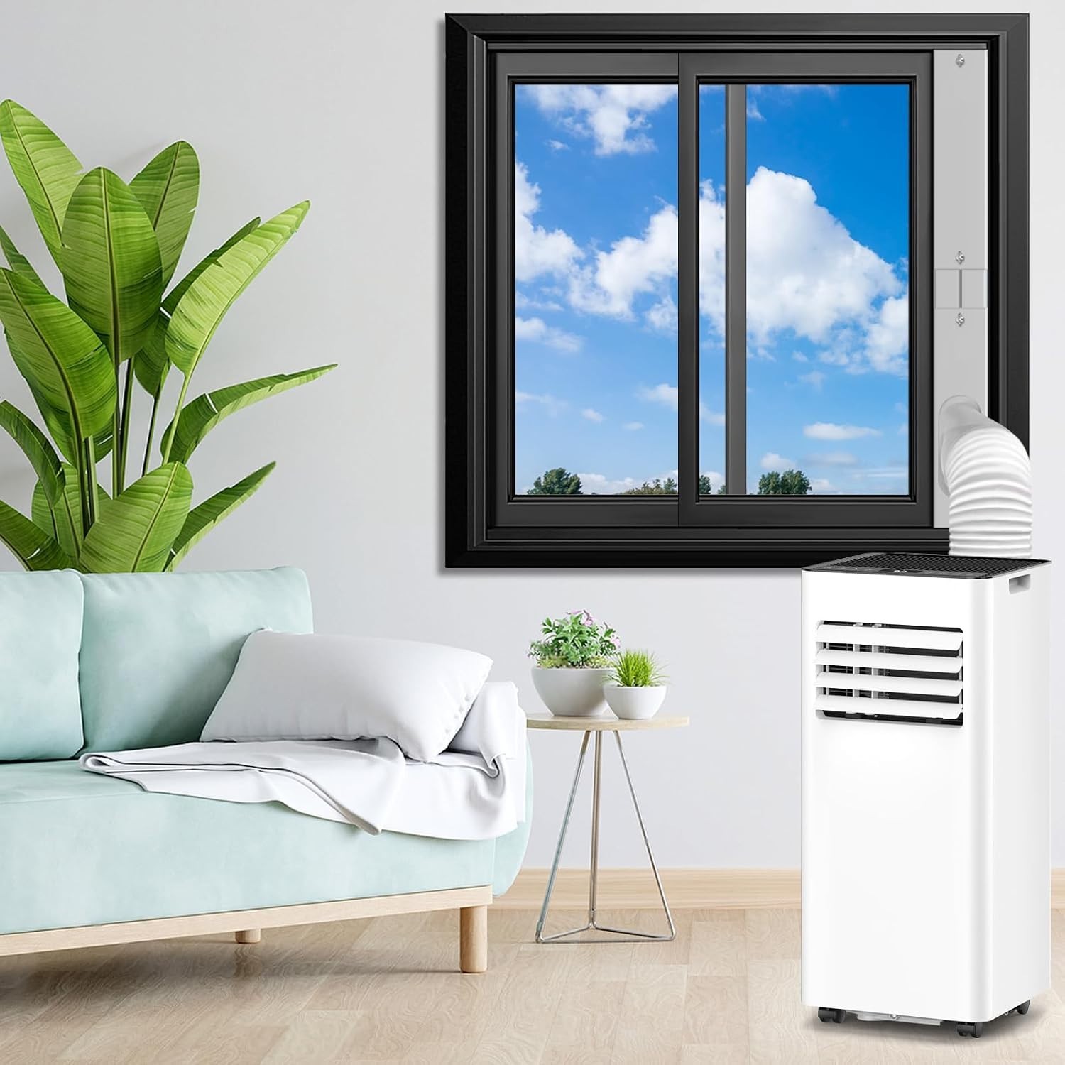 Portable Air Conditioner Window Kit with 79in Exhaust Hose and Dust Filter