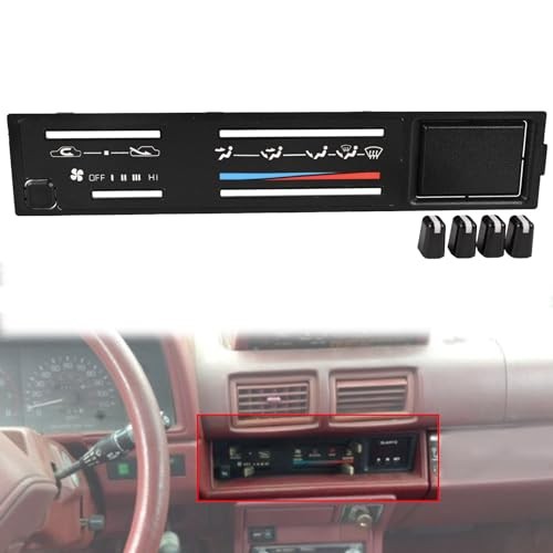 Air Conditioning Dash Heater Climate Control Faceplate A/C Panel with 4 Knobs