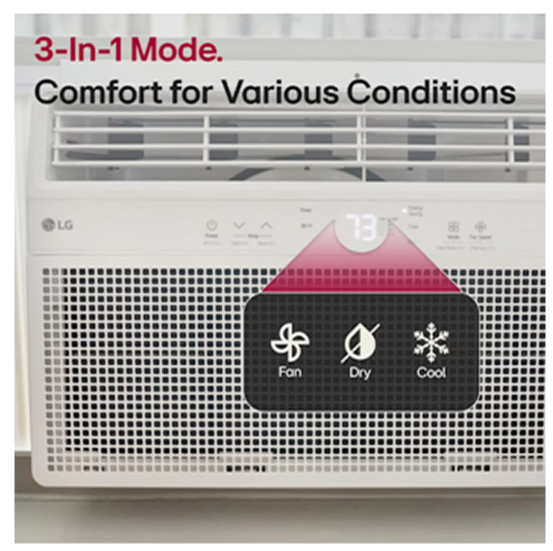 LG 10,000 BTU 115-VOLTS WINDOW AIR CONDITIONER – WHITE
