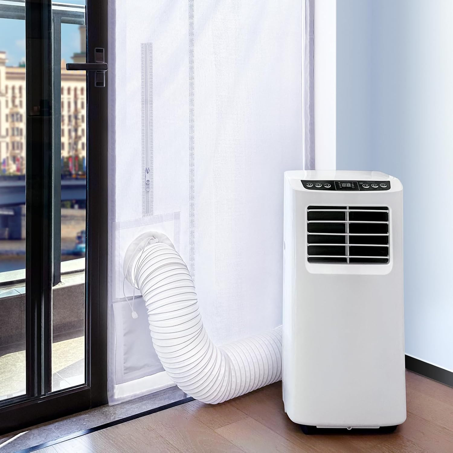 Portable Air Conditioner Sliding Door Vent Kit, 100% Sealing Sliding Door AC Ven