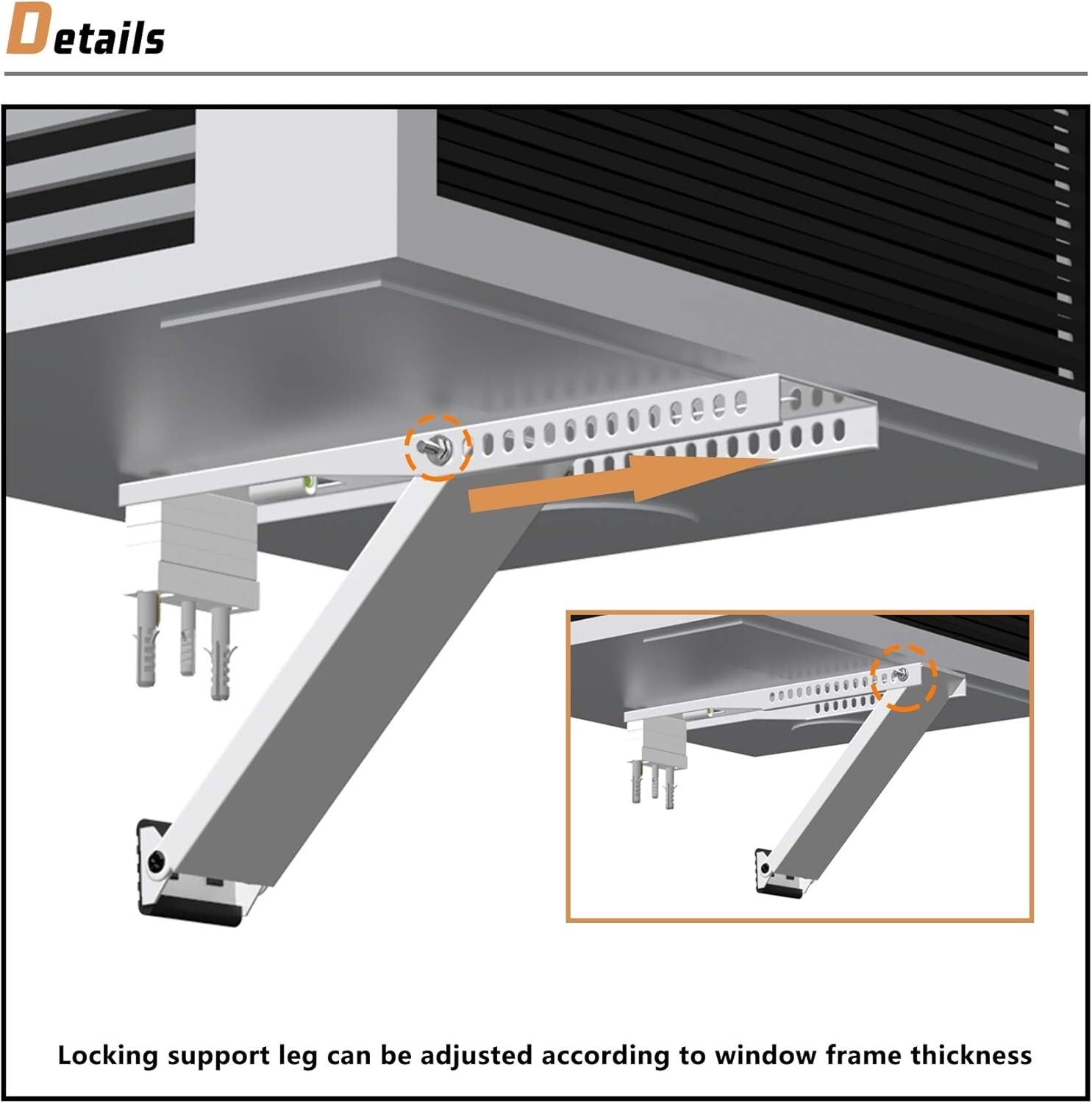 Soportes Universales Para Aire Acondicionado De Ventana Hasta 85 libras NEW US.