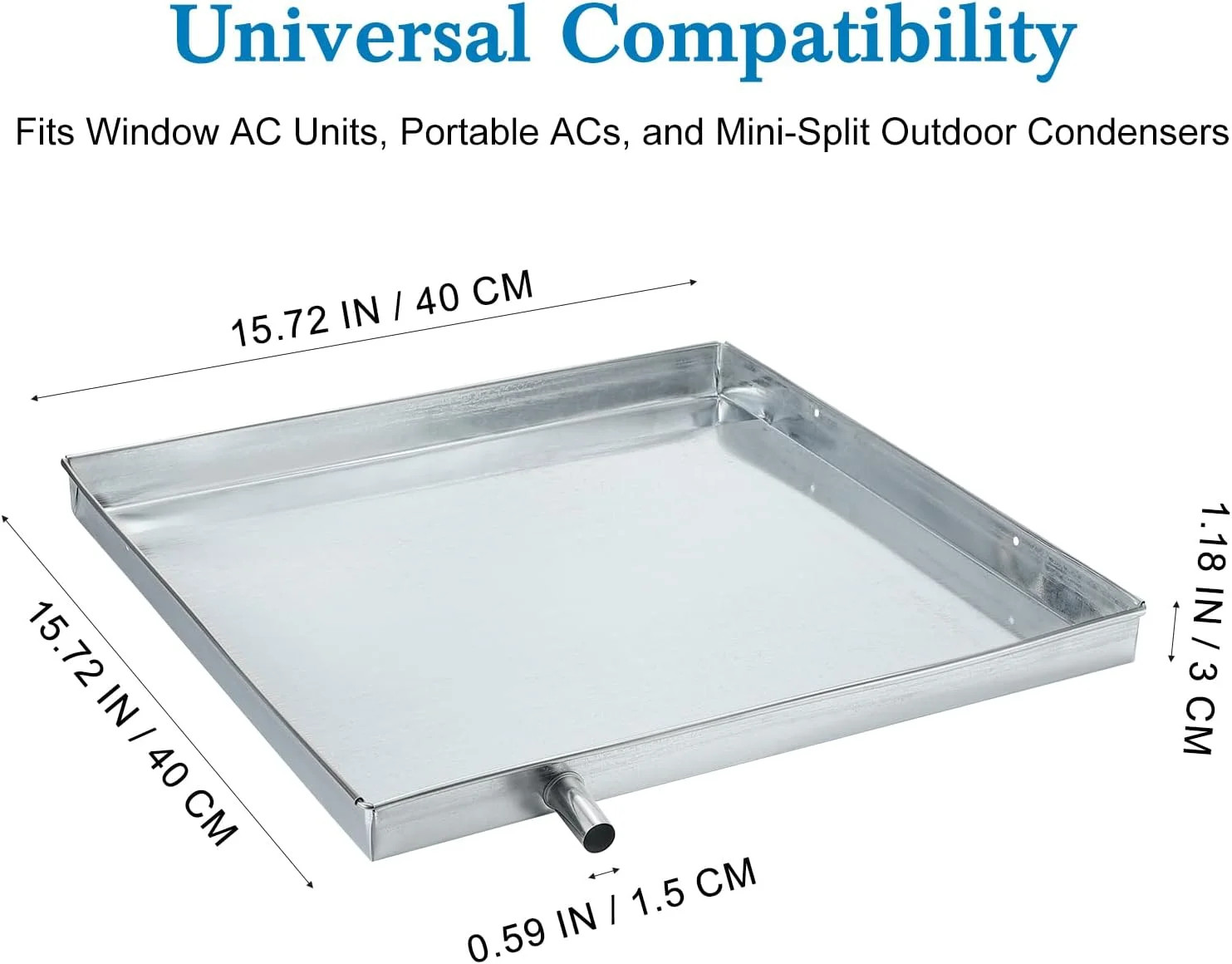 Air Conditioner Drip Pan – AC Drain Pan for Window AC Units & Portable Air Condi