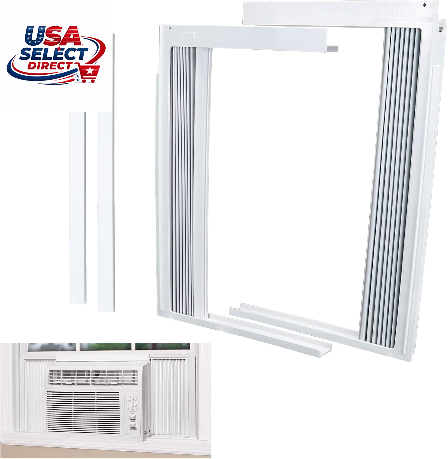 Window Air Conditioner Side Panel and Frame Set Filler Kit