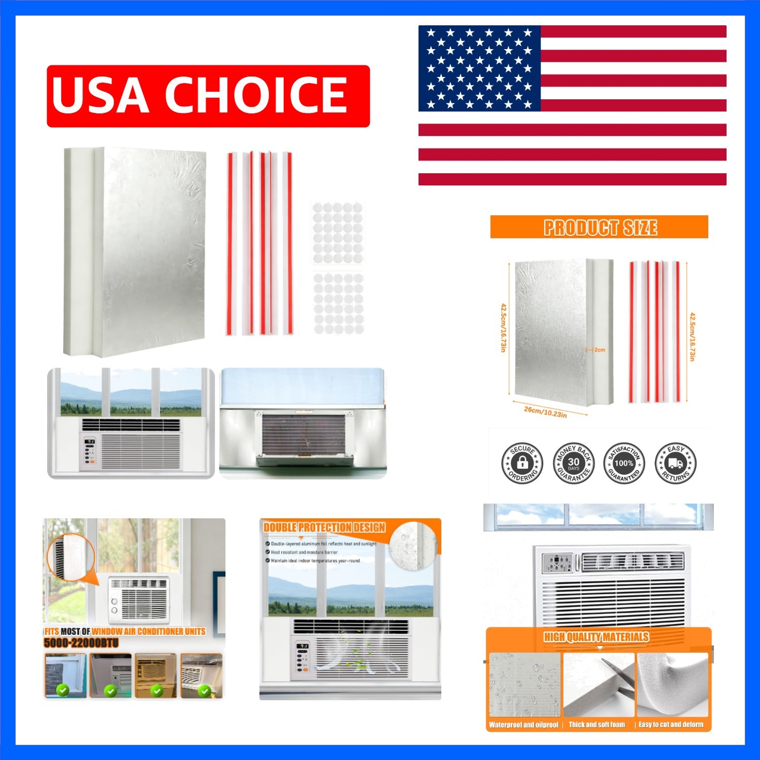 Window Air Conditioner Insulated Foam Panels,Hot air Stop | Side Insulated Fo…