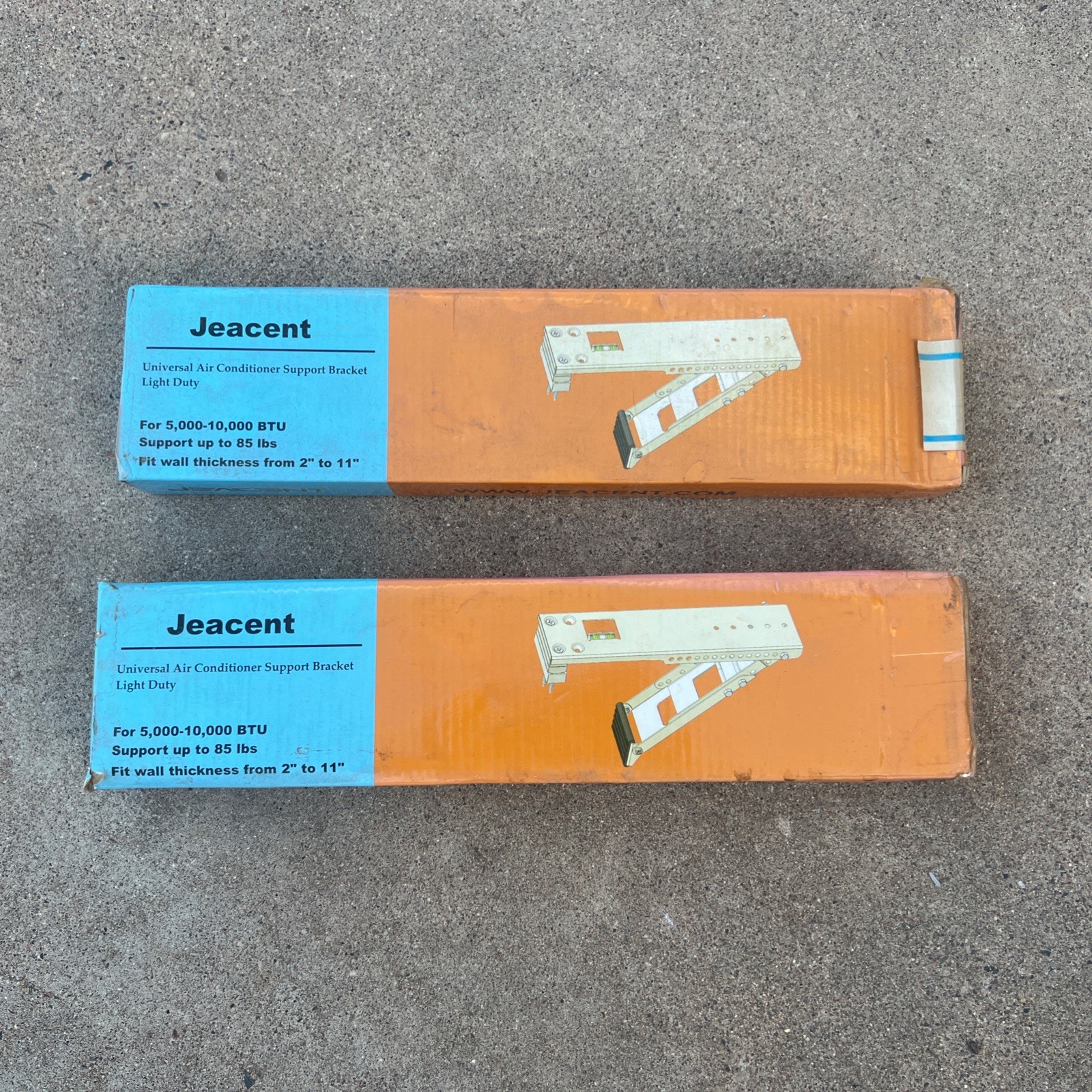 2-Pack Jeacent AC Window Air Conditioner Support Brackets, Light Duty (85 lbs)