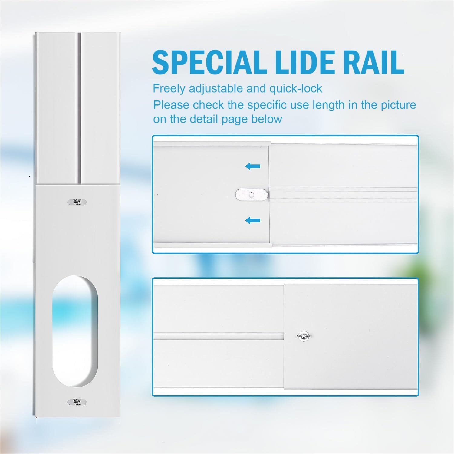Kit De Ventana De Aire Acondicionado Portatil Con Manguera De Escape De 5.0 Pulg