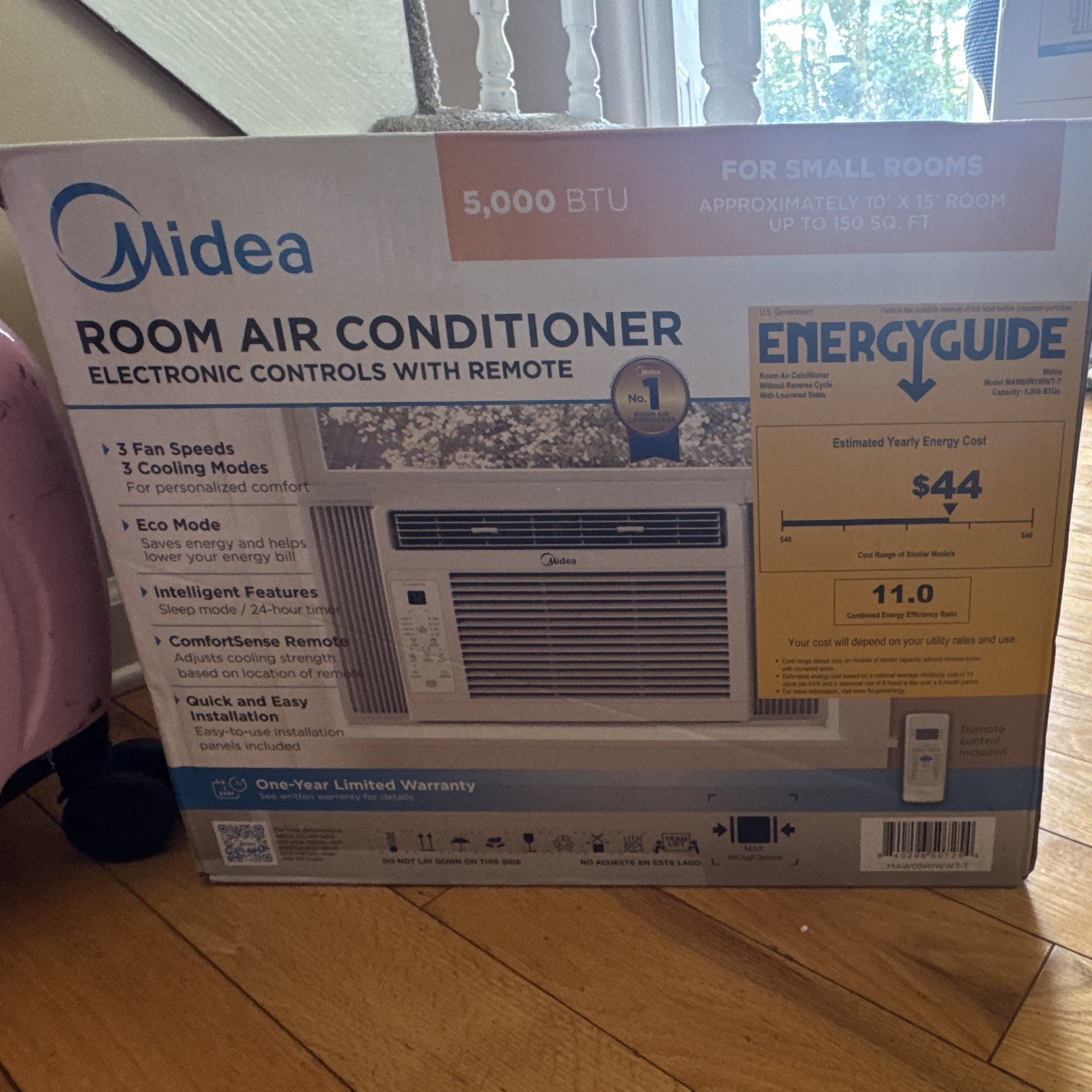 Midea 5,000 BTU Window Room Air Conditioner 115V Up to 150 sq ft Remote
