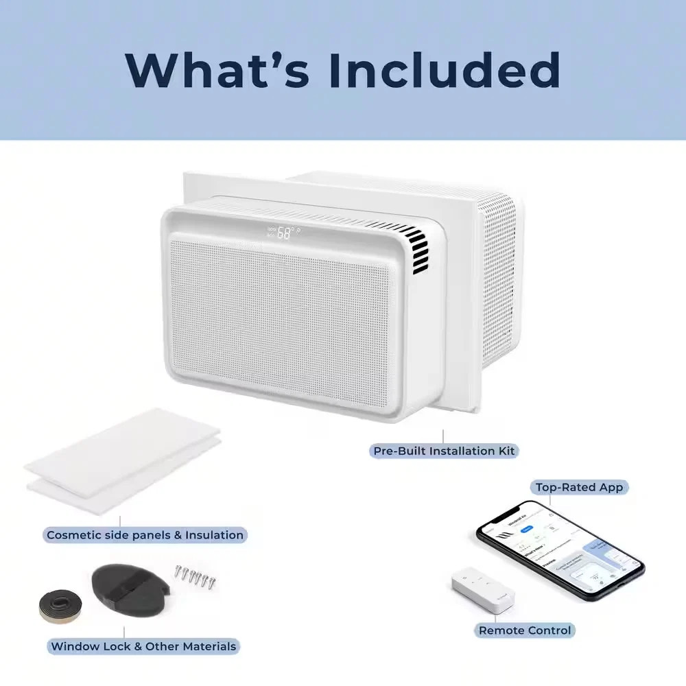 Windmill 6000 BTU Smart Window Air Conditioner 250 sq ft WiFi Remote Quiet W1W12