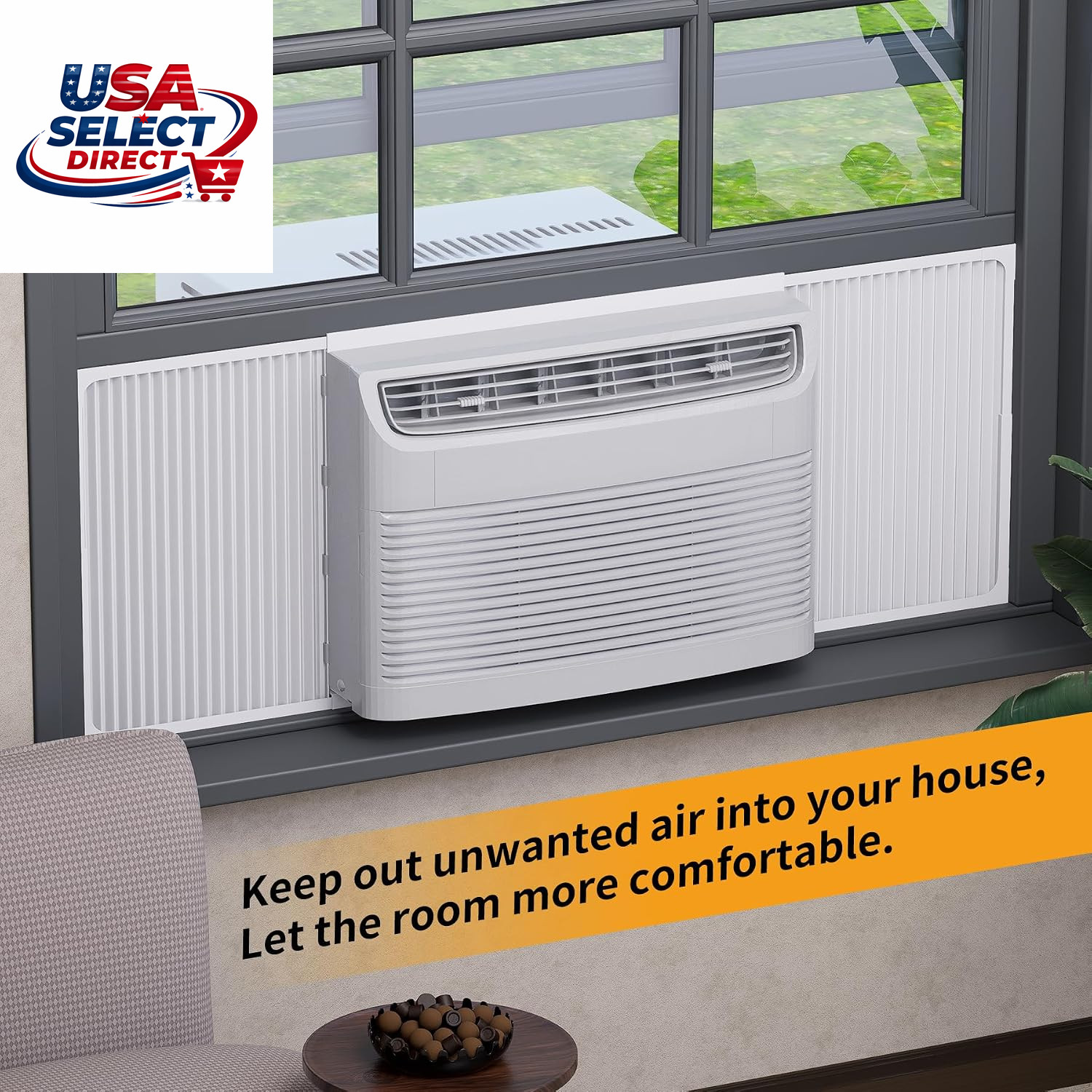 Adjustable Window Air Conditioner Side Panels 2 Pack – Fits Most Units