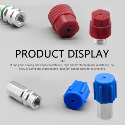 17 PCS Air Conditioning Valve Core Kit, R12 R134A A/C Ducts Pressure Caps and