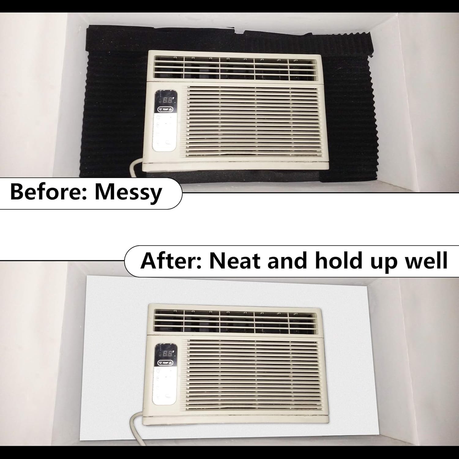 BJADE&rsquo;S Window Air Conditioner Side Insulated Foam Panel One-piece Full Surround