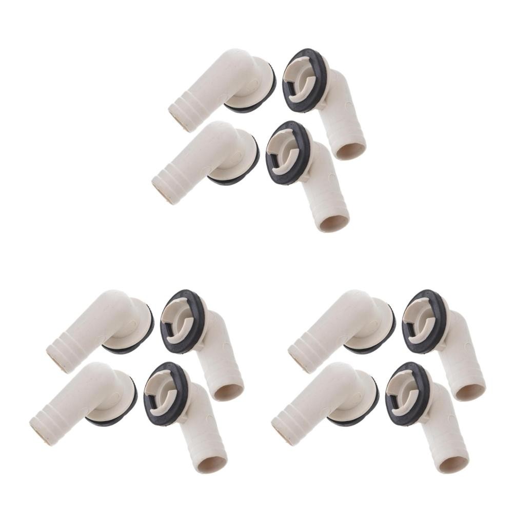 3 Pieces Condensate Drain Connector AC Port Adapter 19mm Fitting