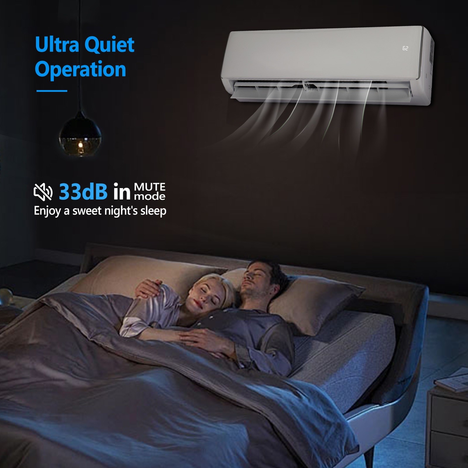 Bonnlo Ductless Mini Split AC with Heater, Split-System Wall Air Conditioner
