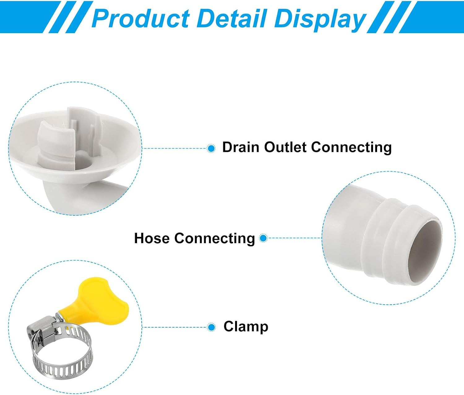 18Mm Air Conditioner Drain Hose Connector, 1 Pcs Universal Drain Connector with