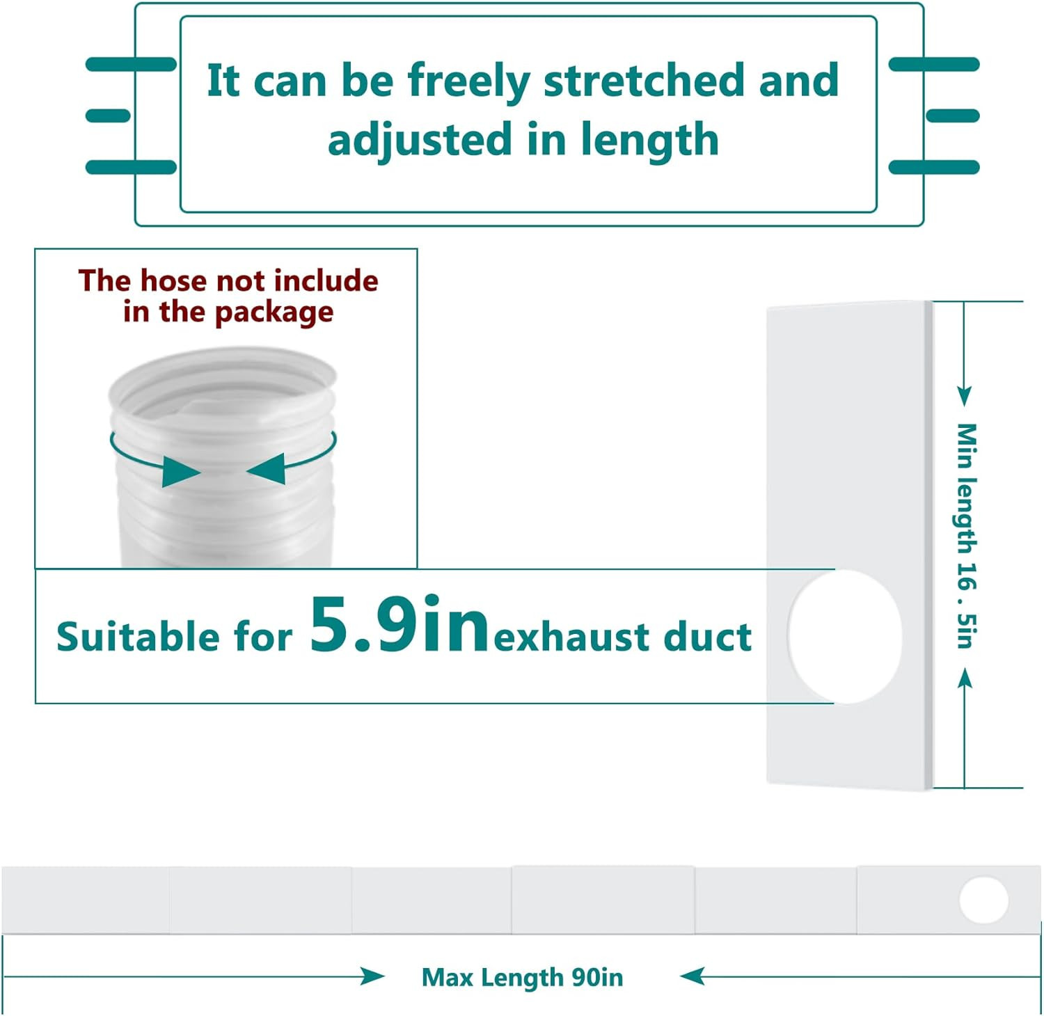 Sliding Door Kit for Portable Air Conditioner,Adjustable Seal Panels for Portabl
