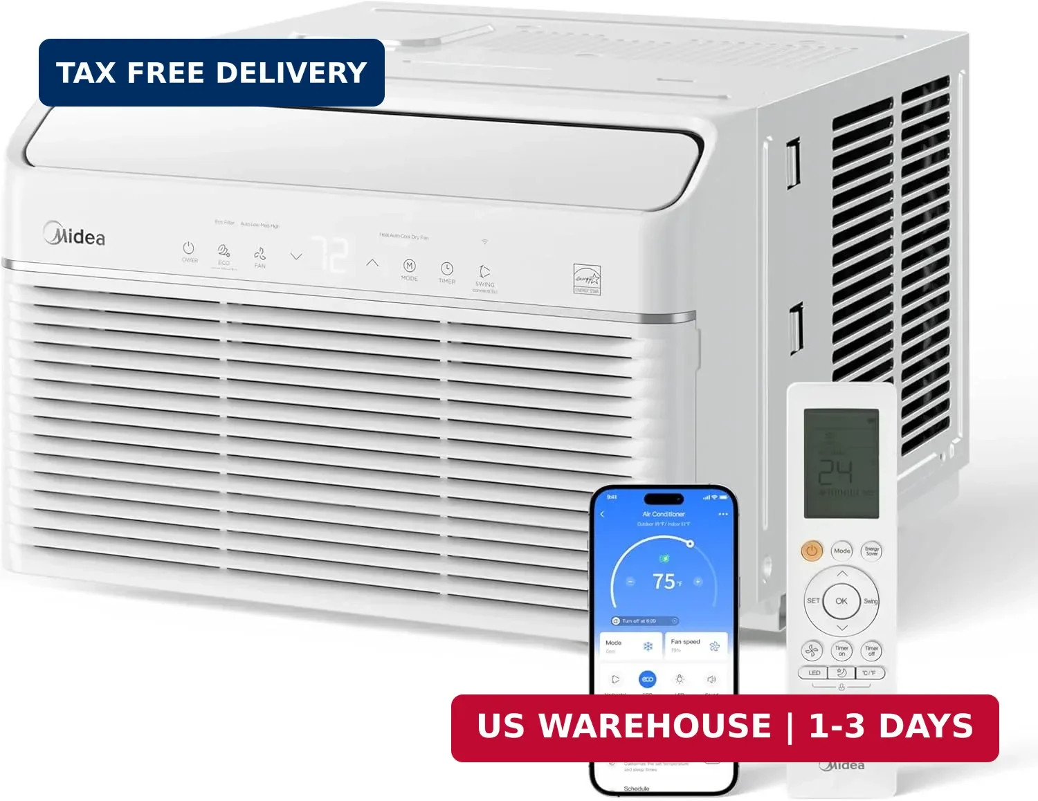 Inverter Window Air Conditioner with Heat – Quiet Window AC Unit and Heat