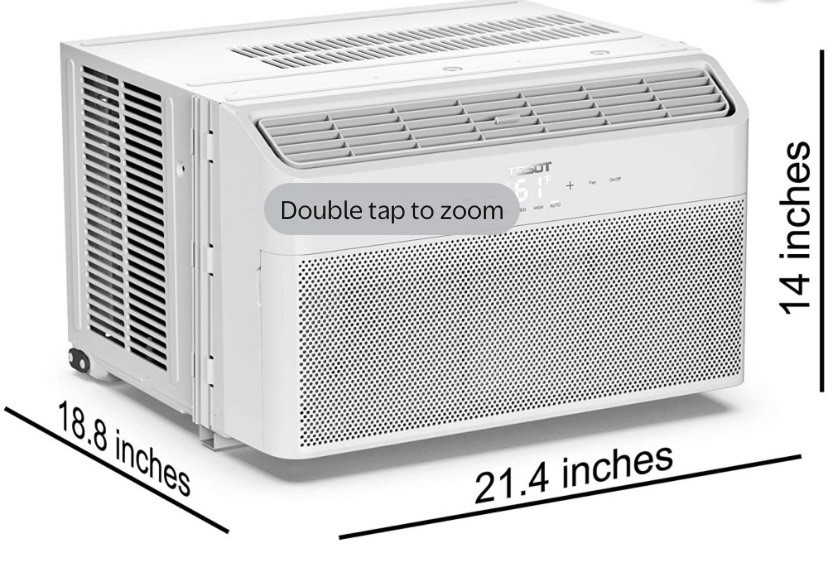 TOSOT WINDOW AIR CONDITION, 8,000 BTU COOLS ROOMS UP TO 350 SQ FT WHITE