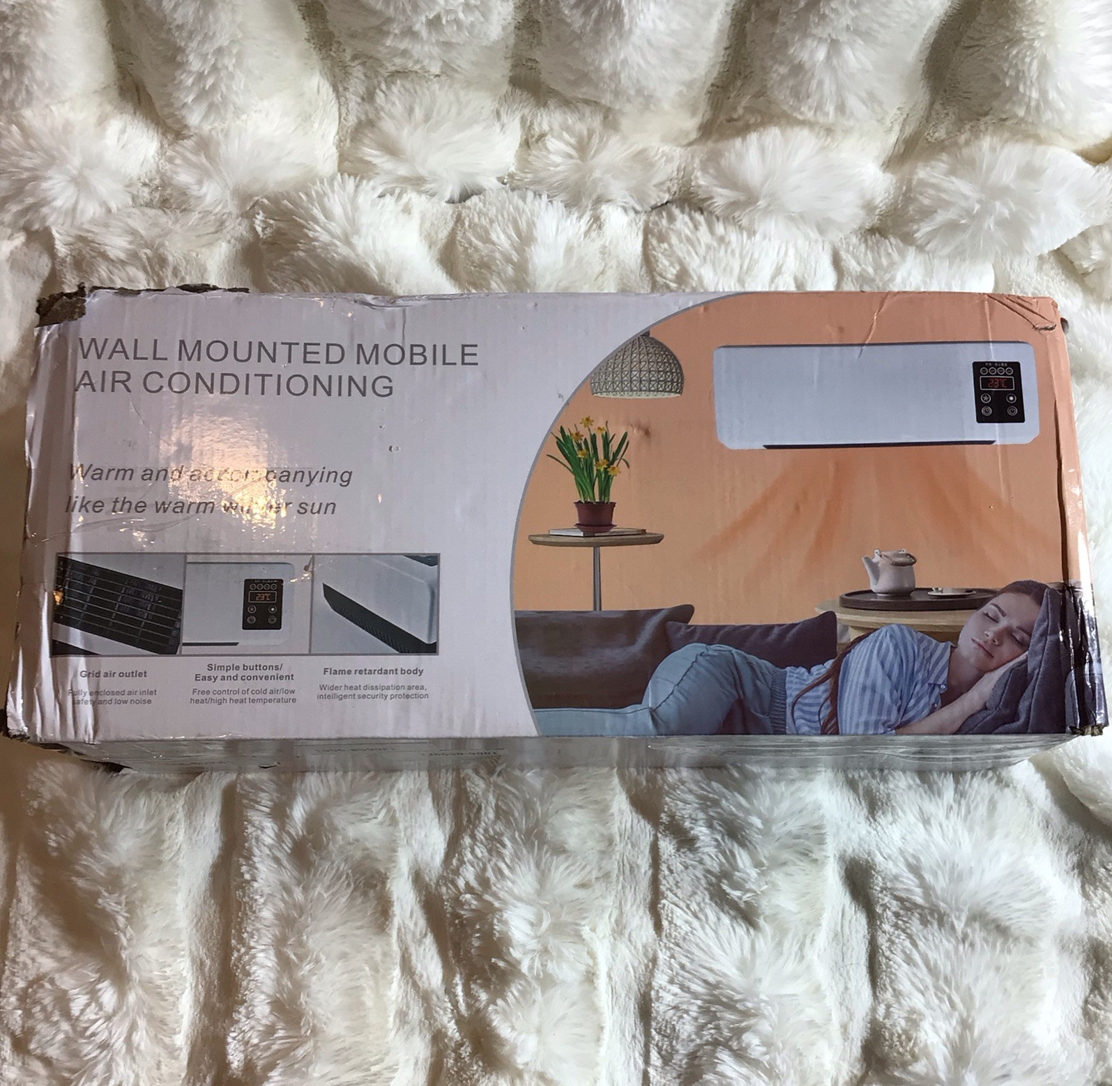 Wall Mounted Mobile Air Conditioning Unit White Digital Display Digital Control