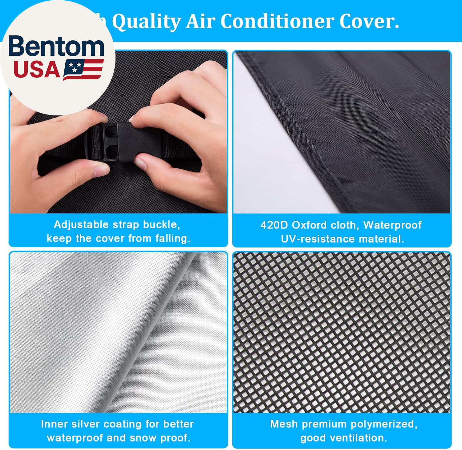 Newest Design Mesh Window Air Conditioner Cover Outdoor, Support Window AC Unit