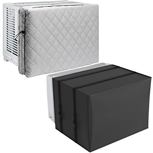 Window Air Conditioner Cover, 2 Pack Indoor and Outdoor Ac Cover Set | Large