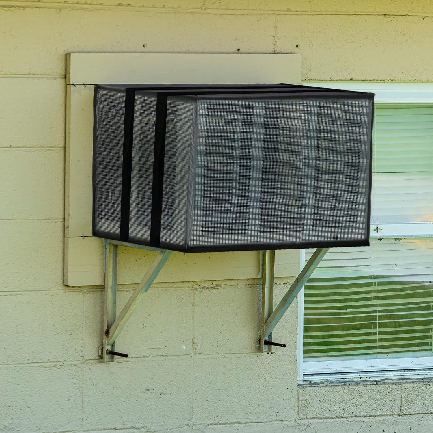Newest Design Mesh Window Air Conditioner Cover Outdoor, Support Window AC Unit