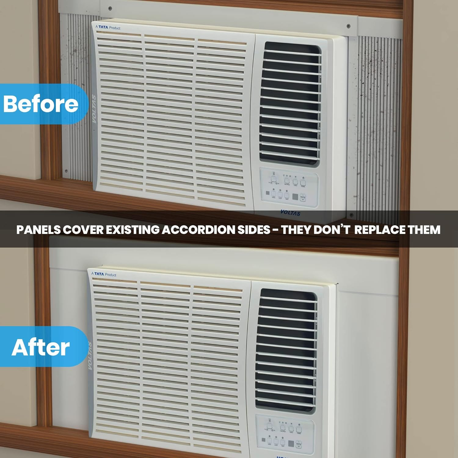 Surround Insulation Side Panels White for Window AC Unit Indoor Air Conditioner