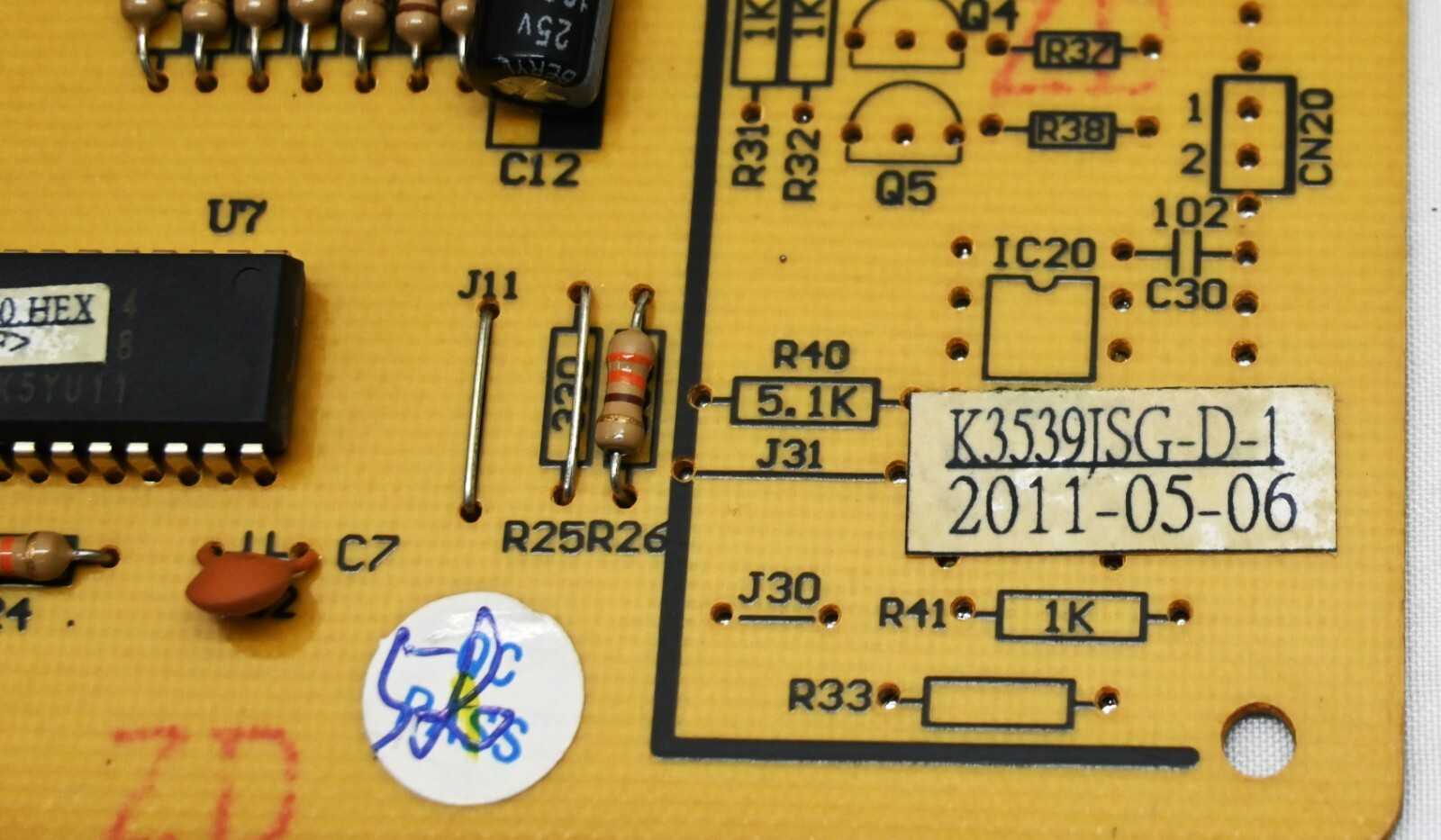 Air Conditioner Filter Control CC382A. V2.0 PCB
