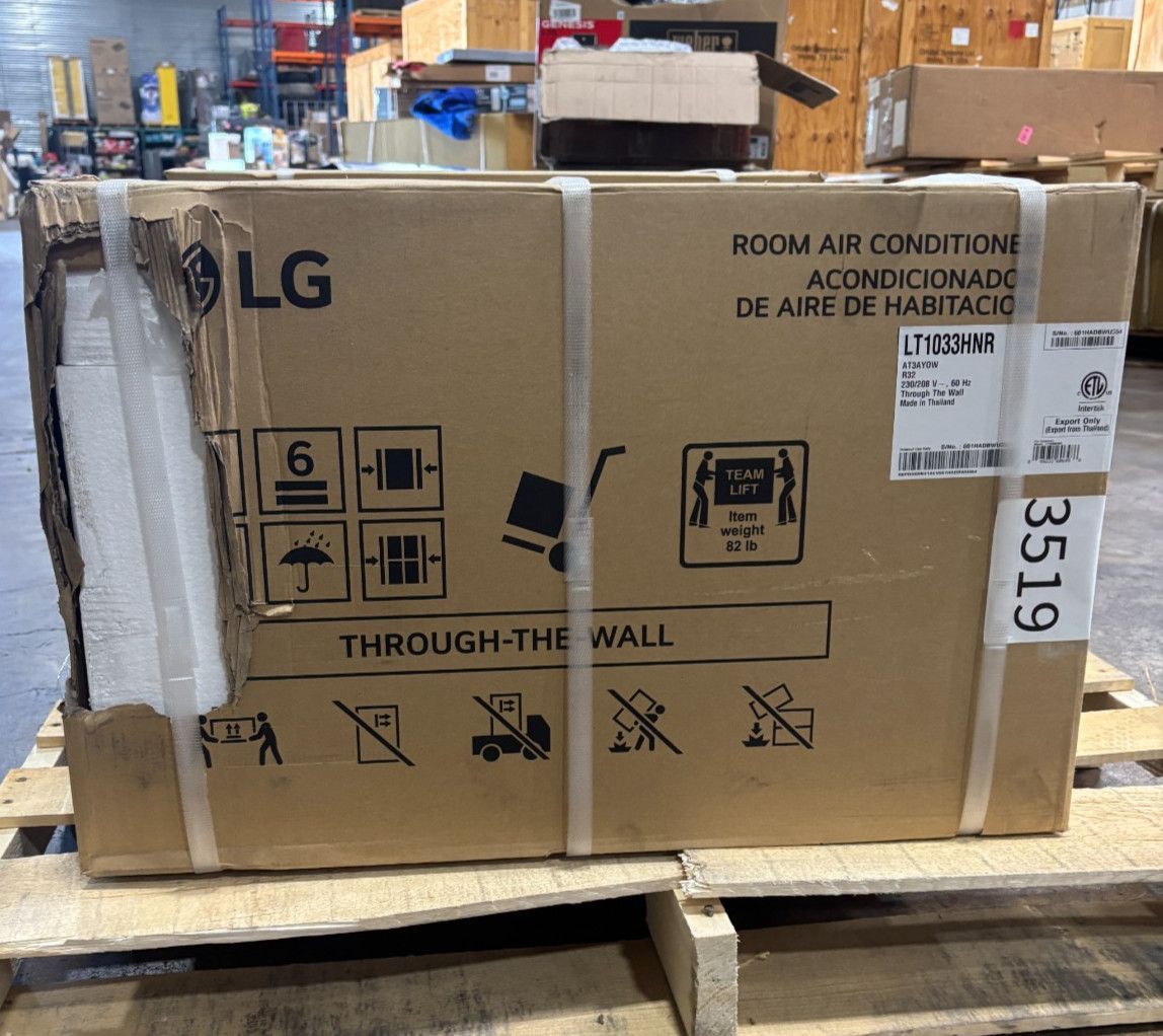 LG 10,000 BTU Cooling/11,200 BTU Heating Through-the-Wall Air LT1033HNR