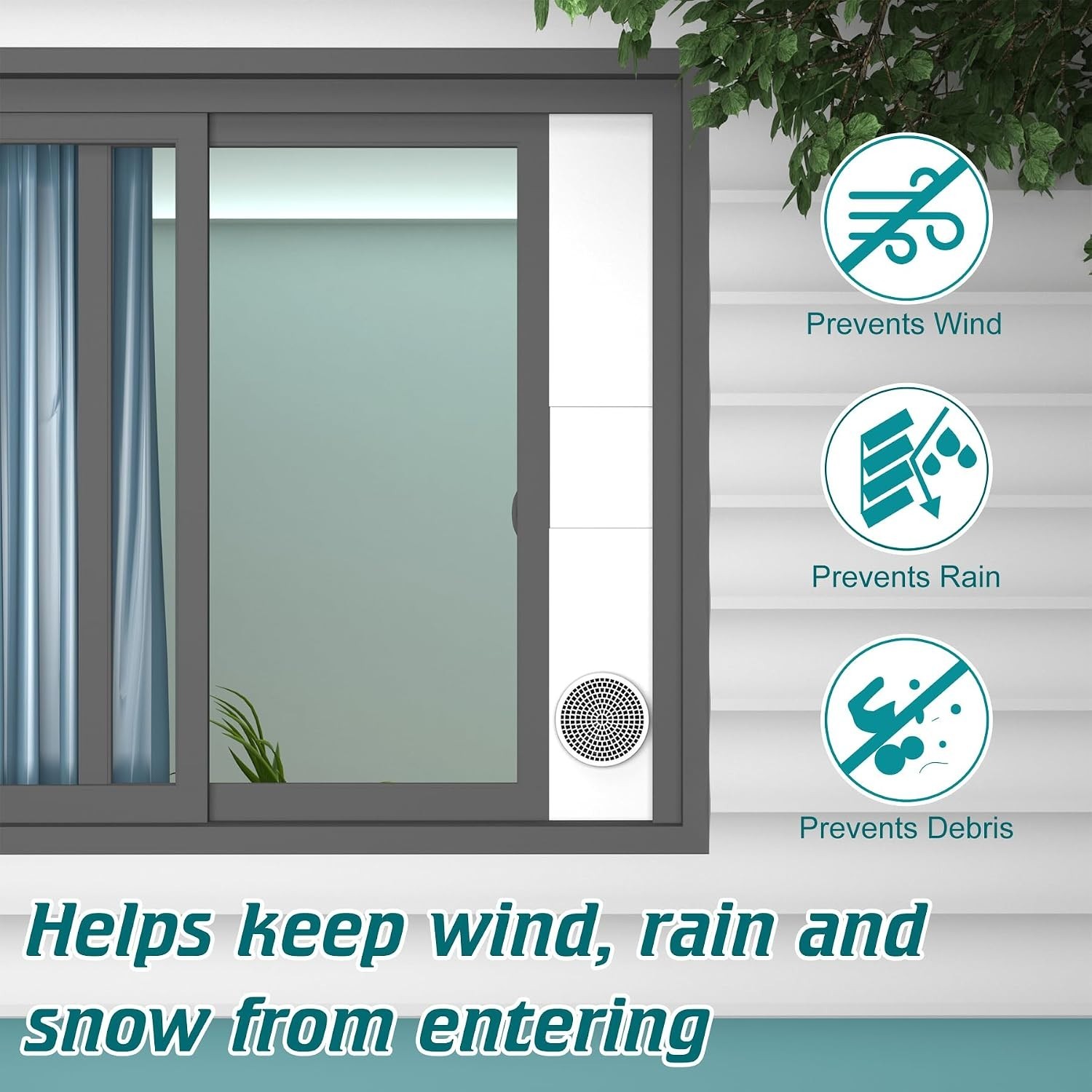Portable Air Conditioner Window Kit With Foam Insulation,Heat And Noise Insul…
