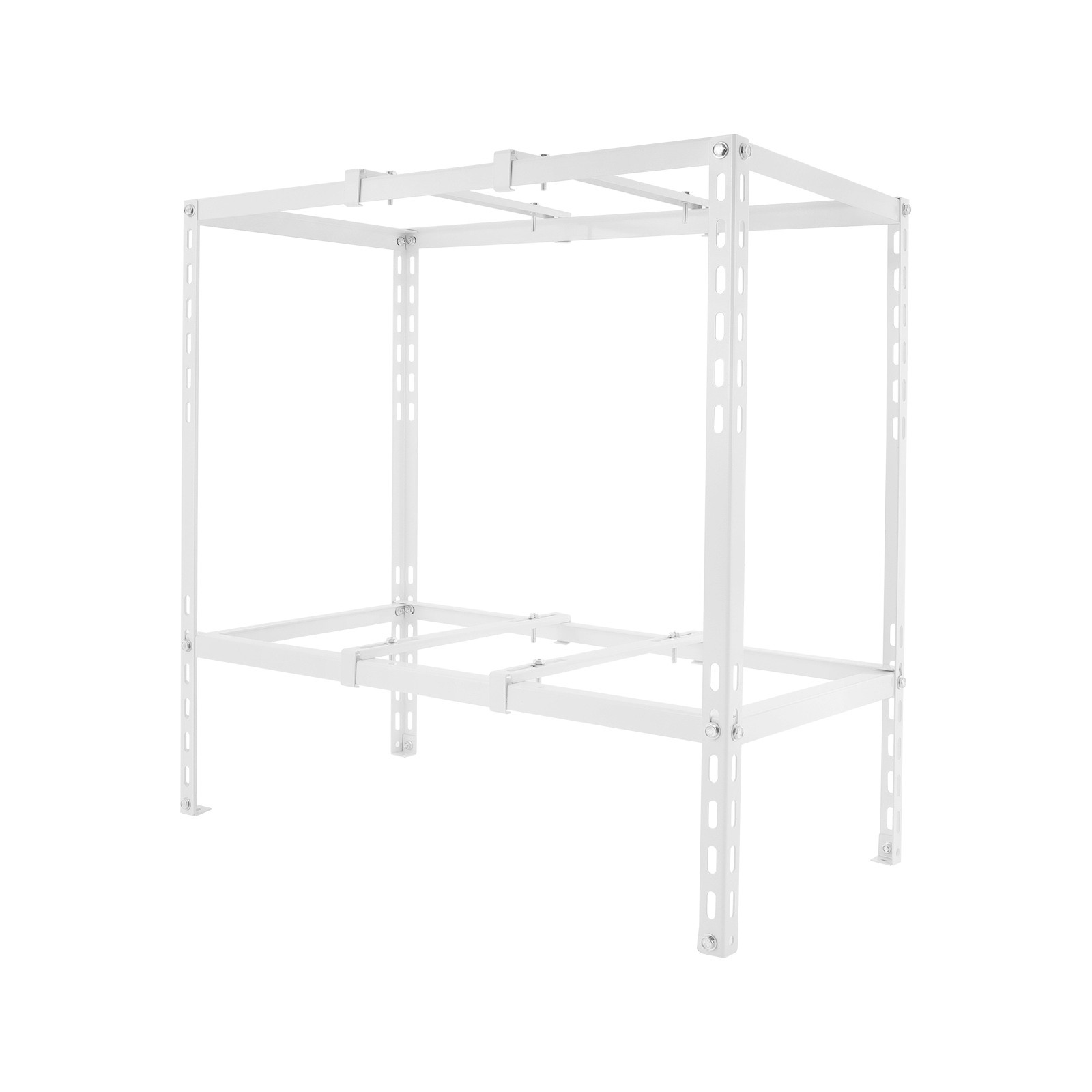 35x20x35in White AC Support Bracket Double Tier 110LB Capacity for Outdoor Unit