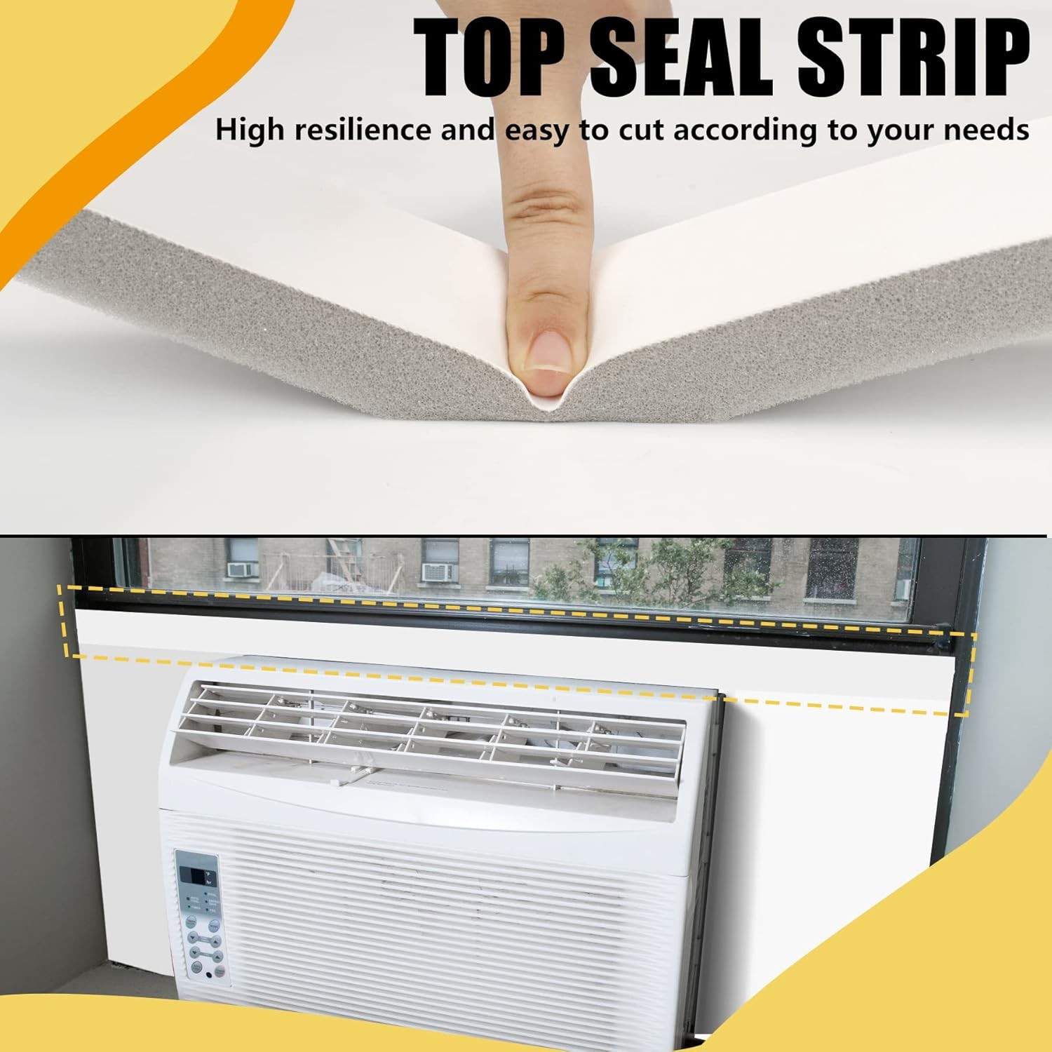 Window Air Conditioner Foam Insulated Panel 17 Inch High x 9 Inch Wide All