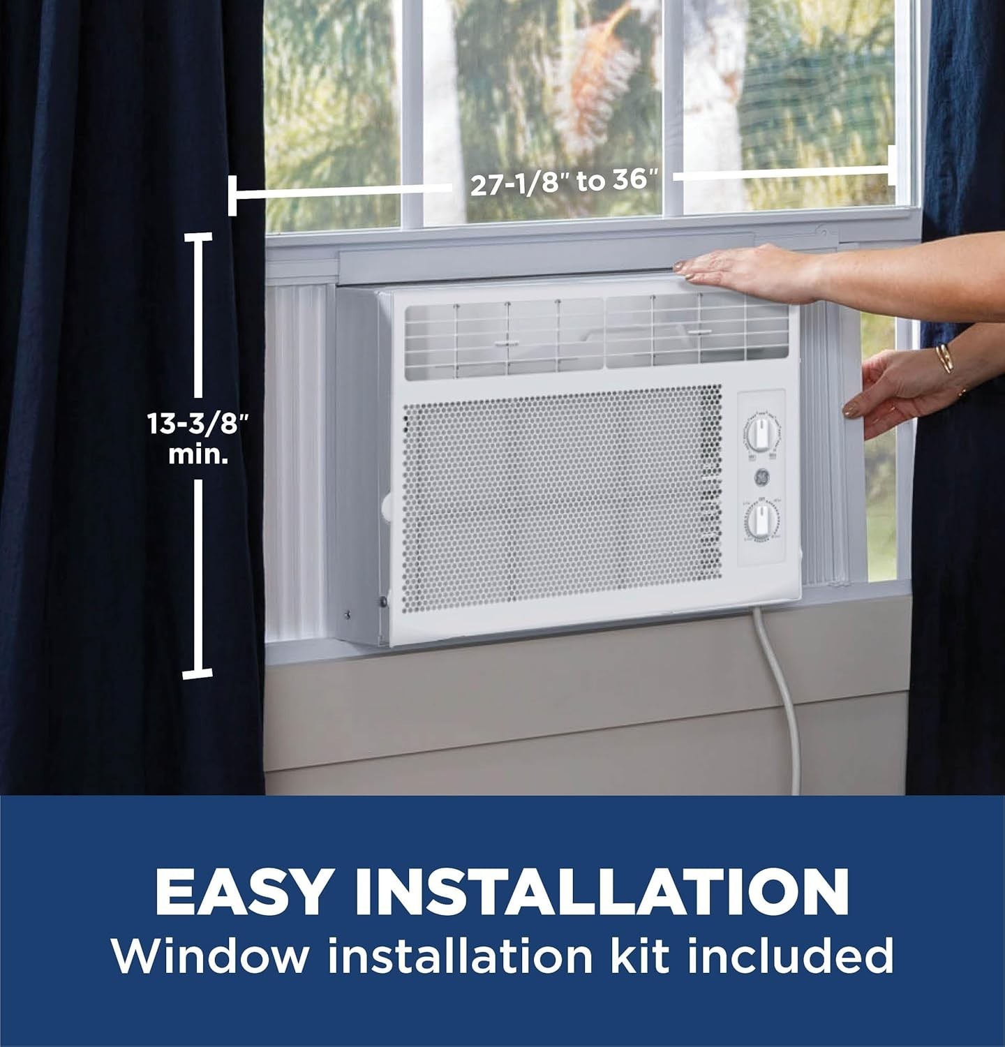 5000 BTU Window AC Unit | Manual Controls | Small Room Cooling | 115V