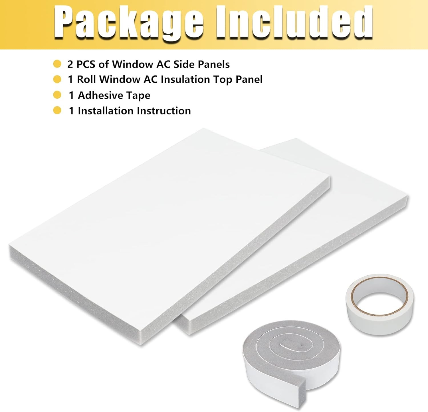 Window Air Conditioner Foam Insulated Panel 17 Inch High x 9 Inch Wide All